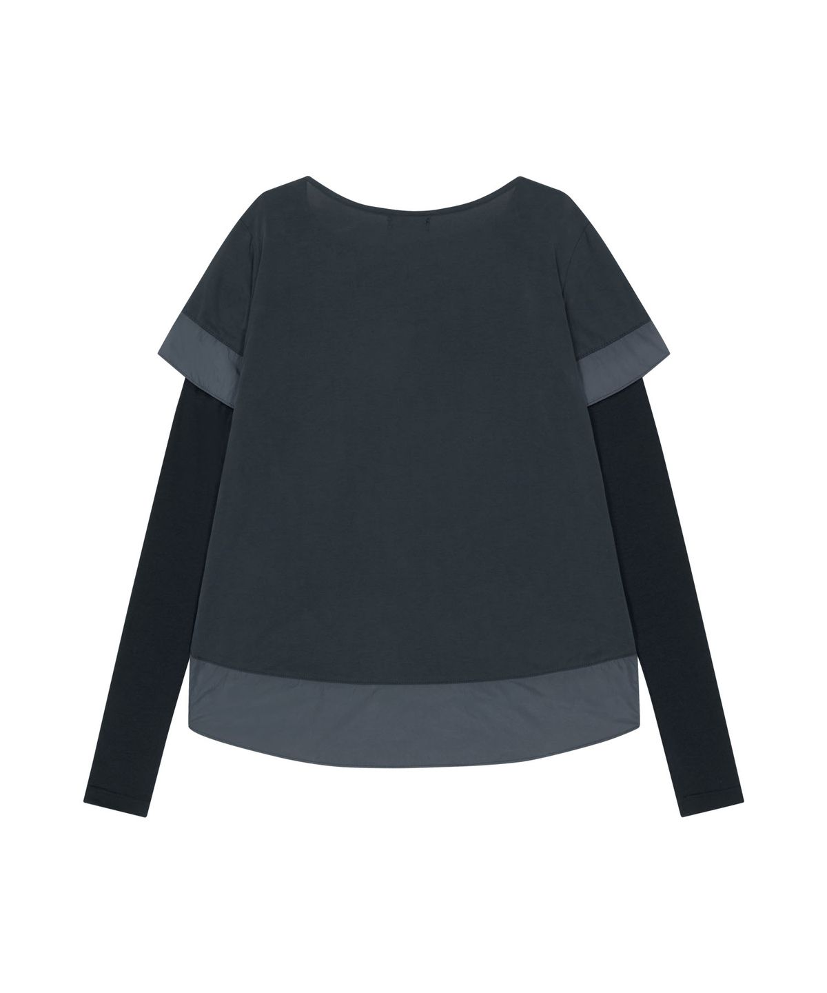오호스(OJOS) Double-Layered Long Sleeve Top / Black