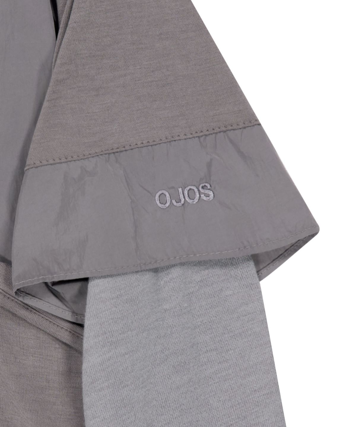 오호스(OJOS) Double-Layered Long Sleeve Top / Cocoa