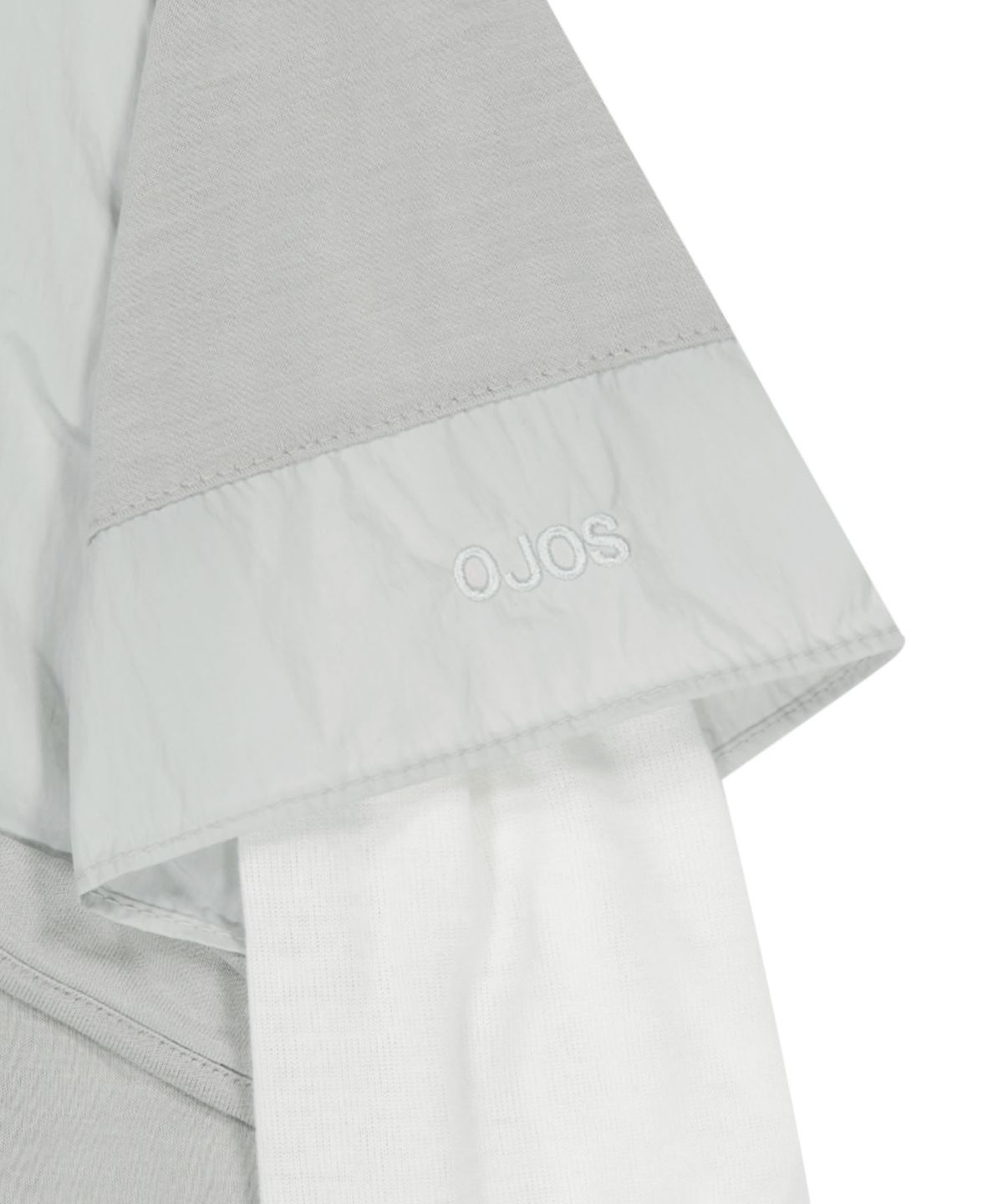 오호스(OJOS) Double-Layered Long Sleeve Top / Grey