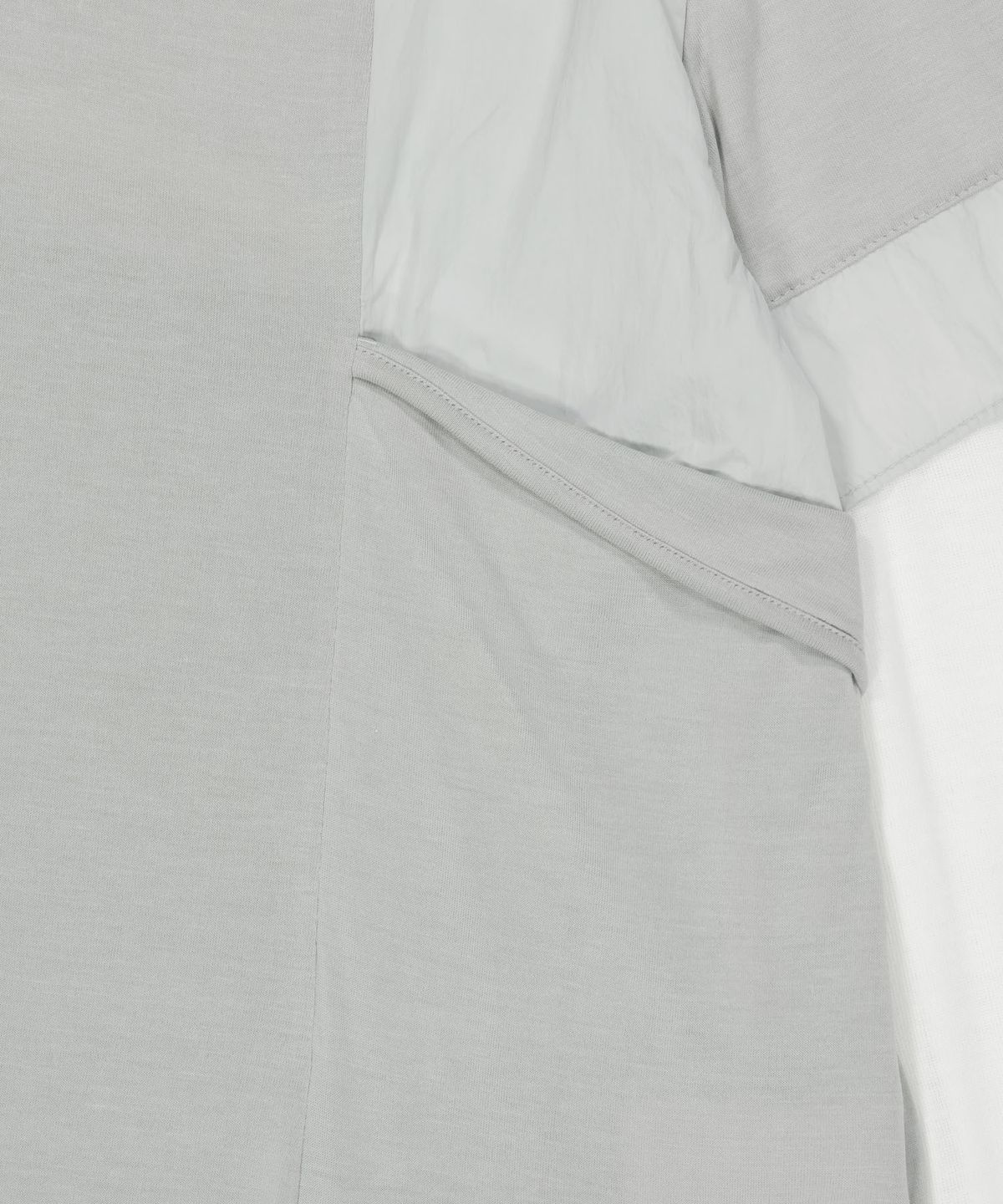오호스(OJOS) Double-Layered Long Sleeve Top / Grey