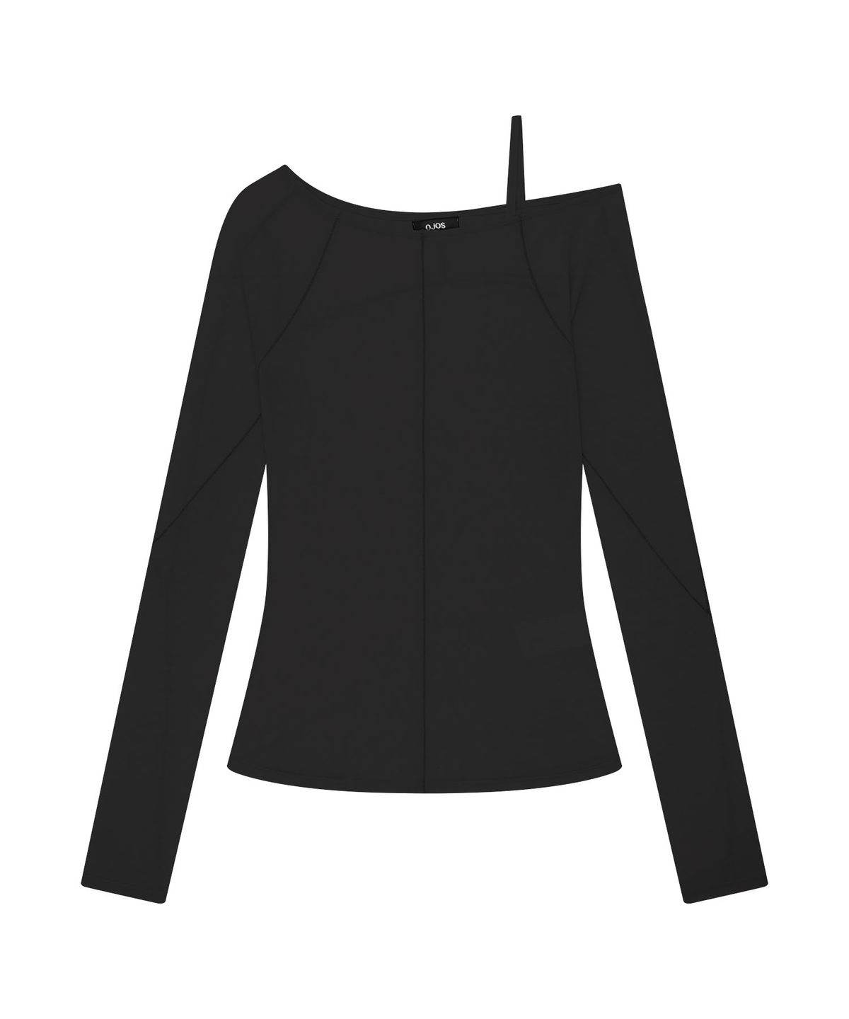 오호스(OJOS) Strap Flatseam Long Sleeve Top / Black