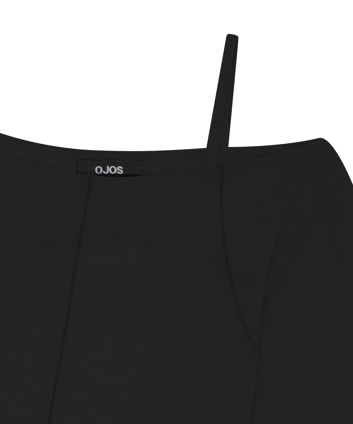 오호스(OJOS) Strap Flatseam Long Sleeve Top / Black