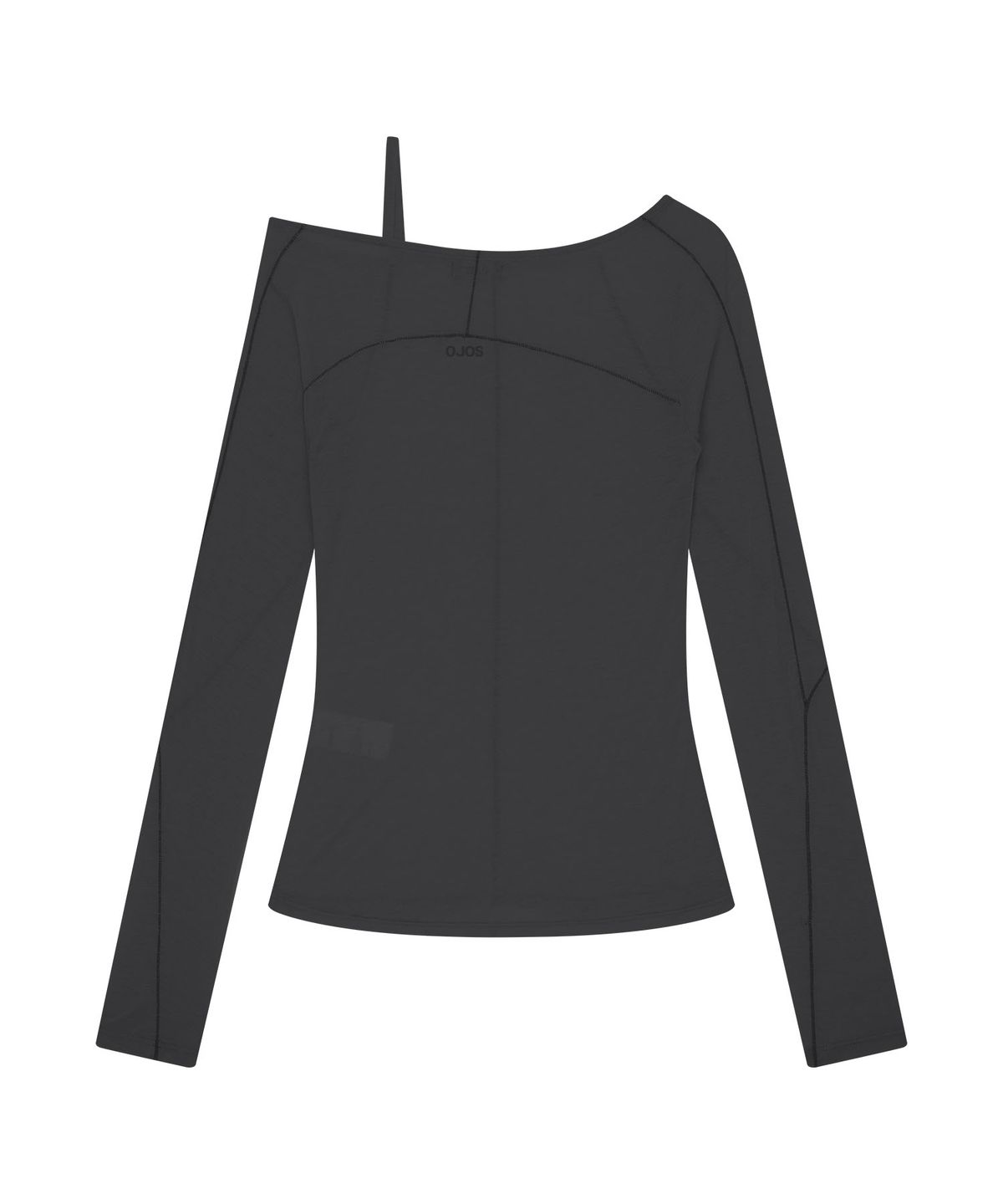 오호스(OJOS) Strap Flatseam Long Sleeve Top / Charcoal