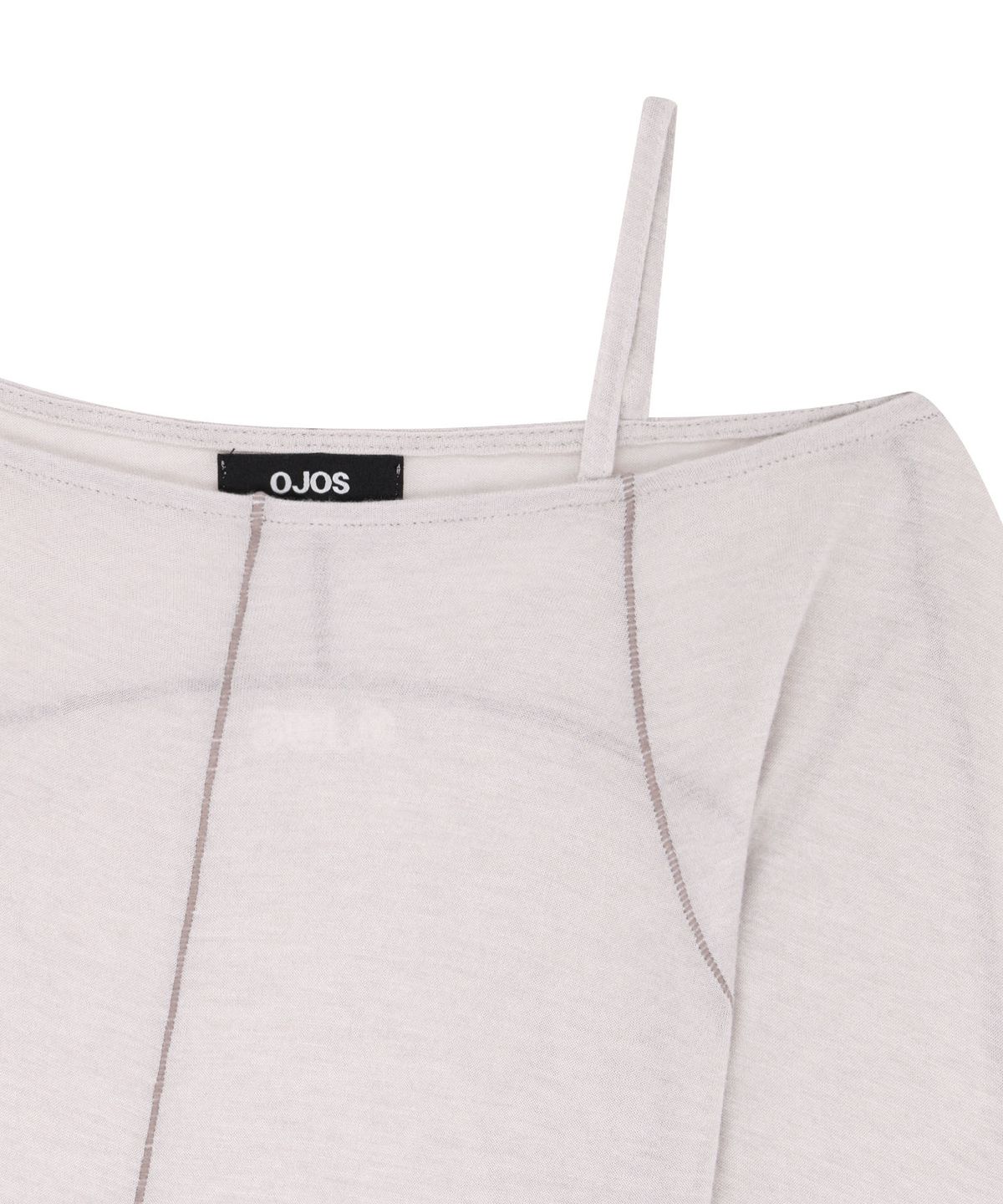 오호스(OJOS) Strap Flatseam Long Sleeve Top / Grey