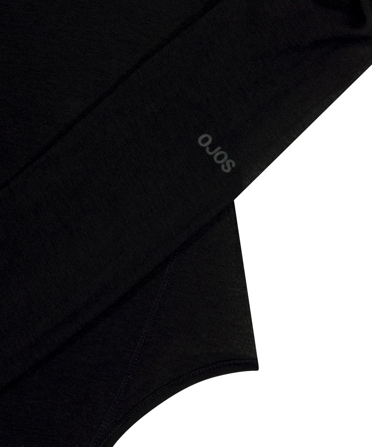 오호스(OJOS) Curved Cut Layered Tee / Black