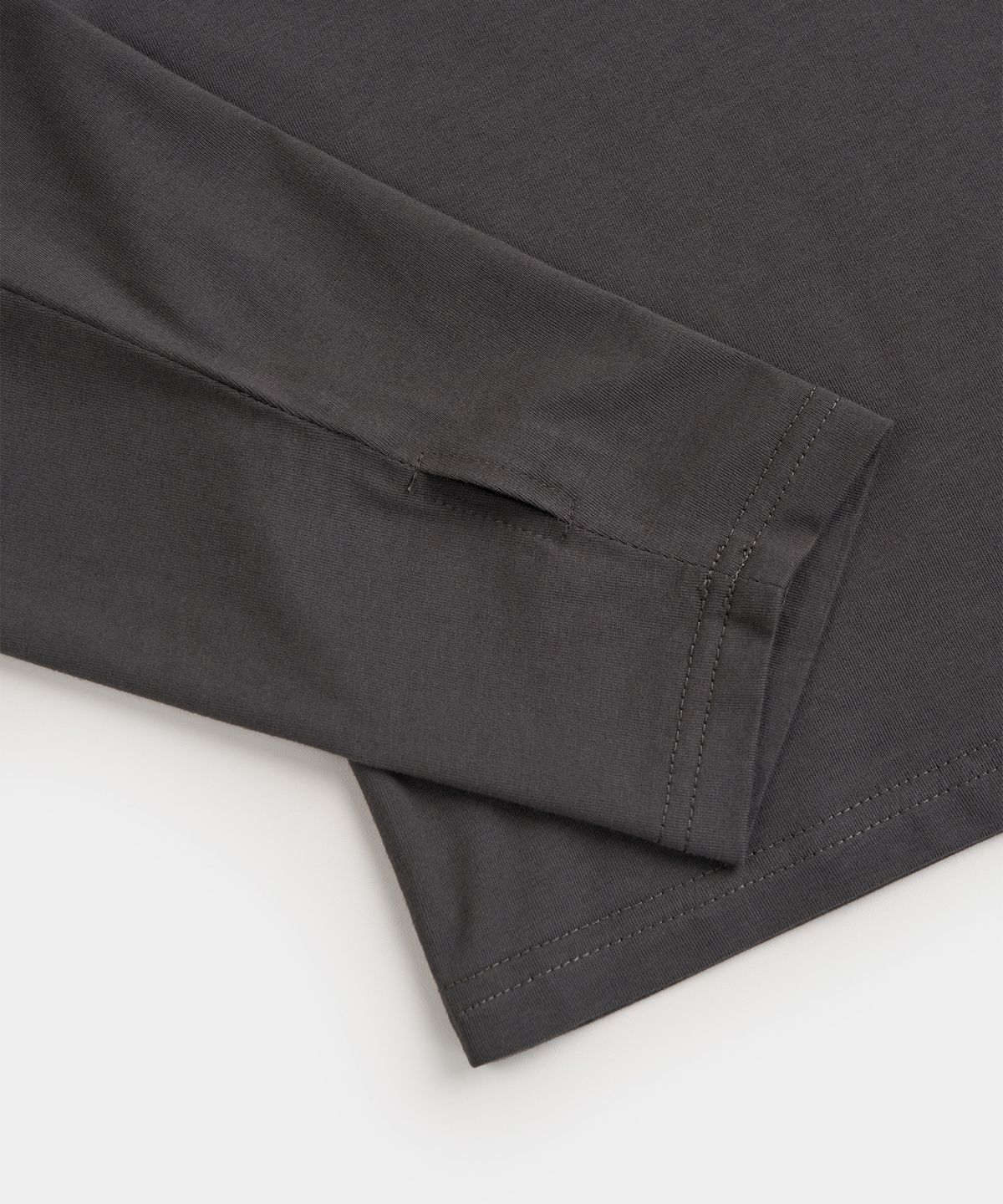 엑스컨테이너(EXCONTAINER) 헨리넥 후드 롱슬리브 (CHARCOAL)