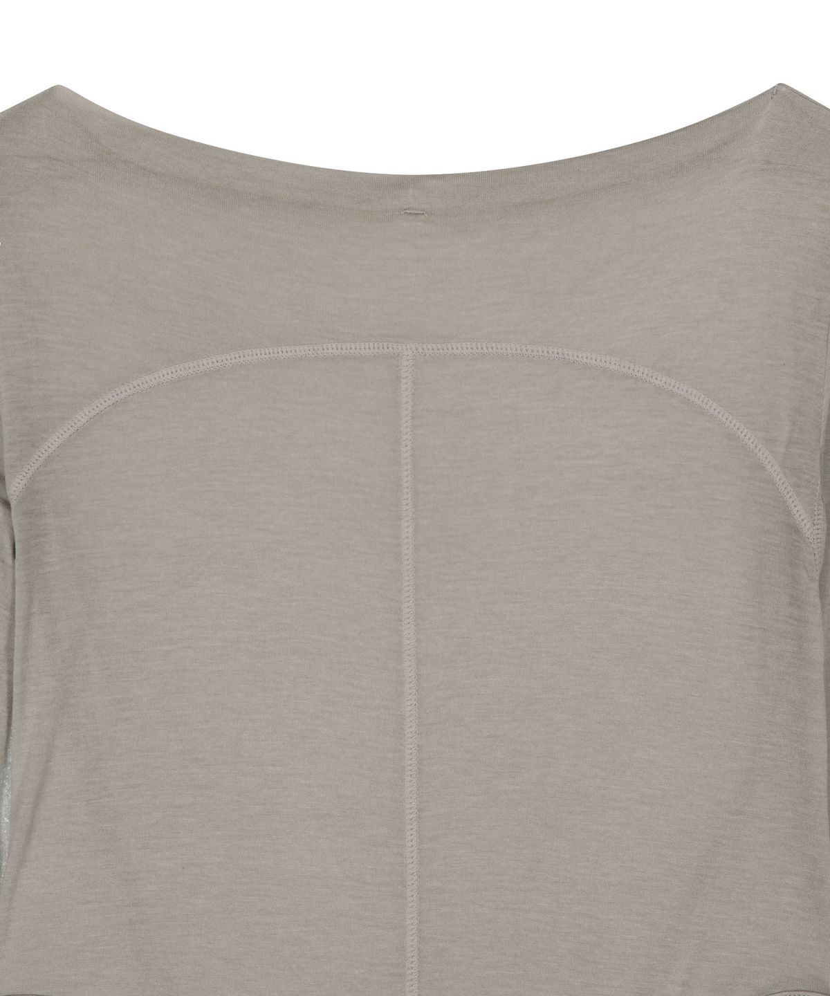 오호스(OJOS) Curved Cut Layered Tee / Beige