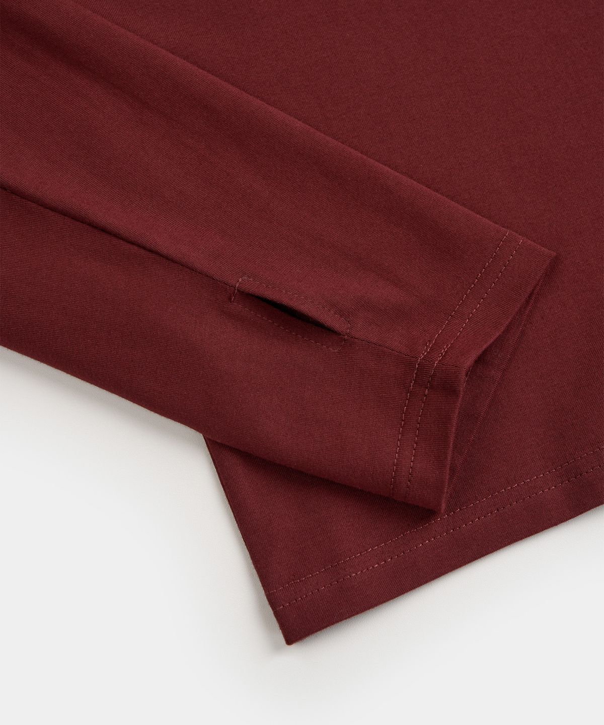 엑스컨테이너(EXCONTAINER) 헨리넥 후드 롱슬리브 (BURGUNDY)