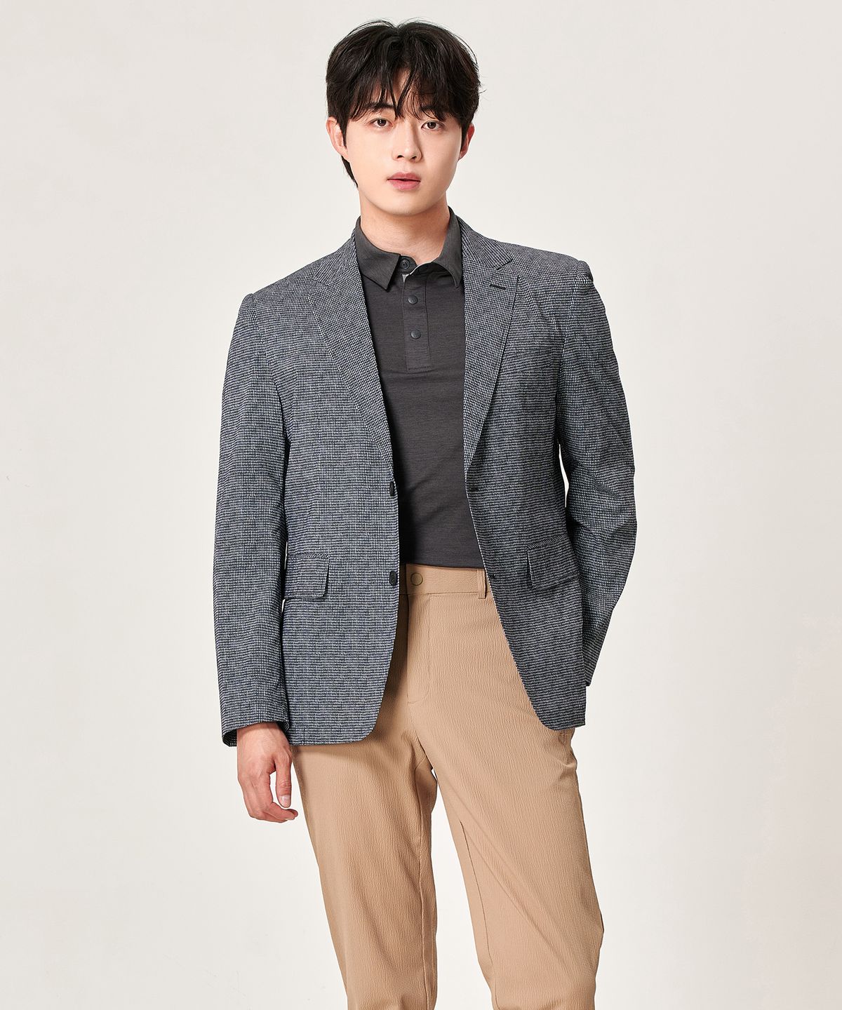 빌트모아(BILTMORE) 남성 스탠다드핏 하운드투스 체크 블레이저