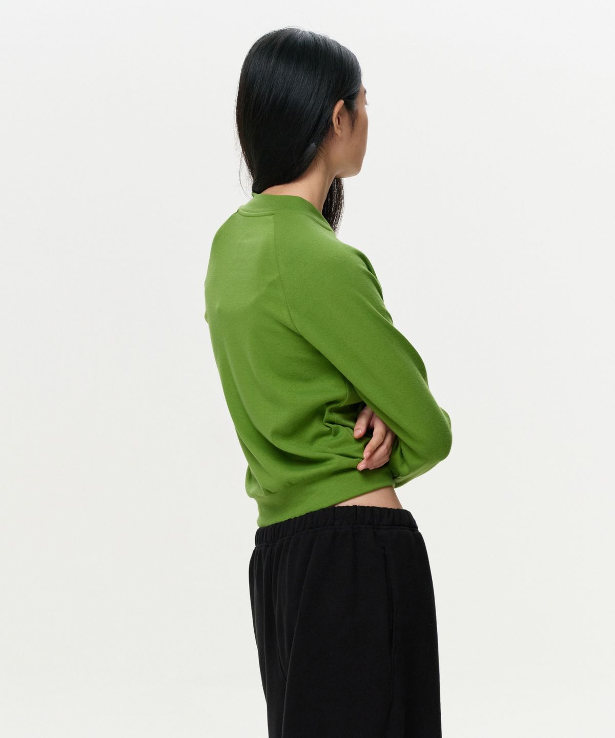 이알에이(ERA) WOMEN ERA RAGLAN JERSEY ZIP-UP - MATCHA