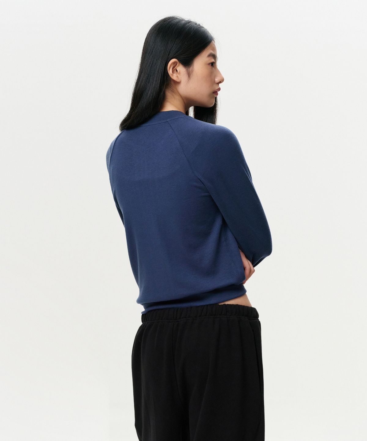 이알에이(ERA) WOMEN ERA RAGLAN JERSEY ZIP-UP - MIDNIGHT