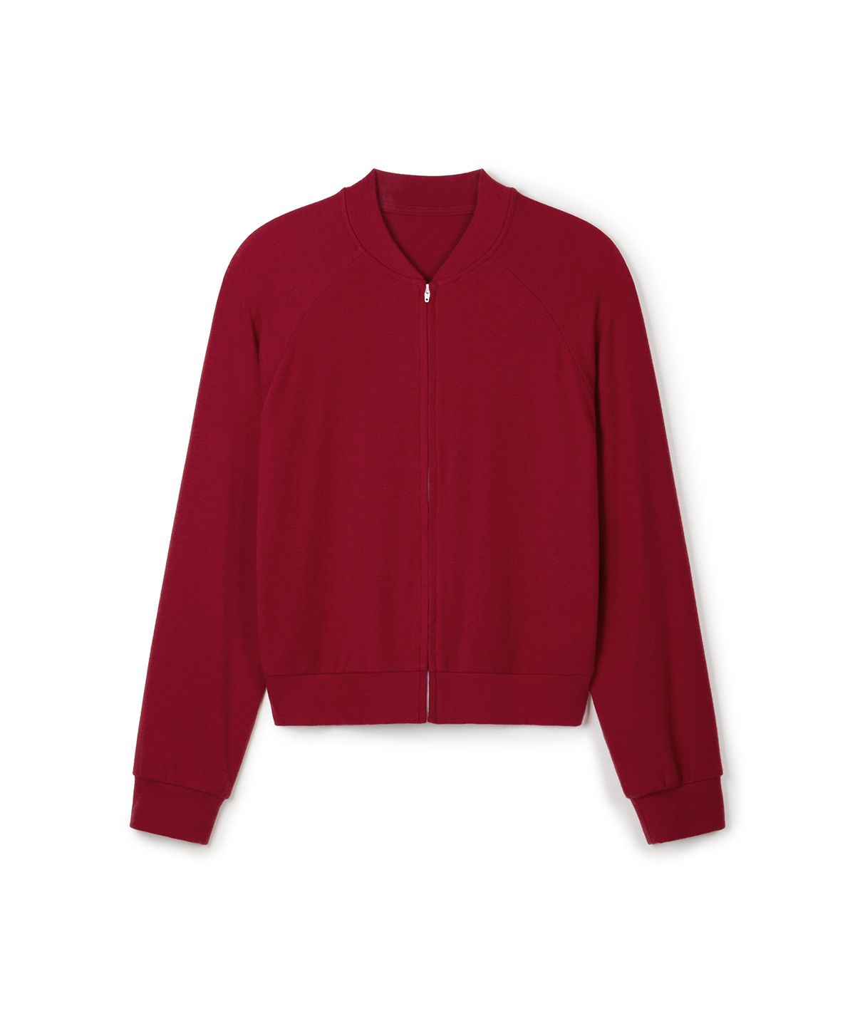 이알에이(ERA) WOMEN ERA RAGLAN JERSEY ZIP-UP - RUBY