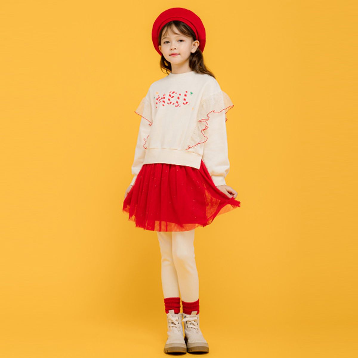 아이러브제이(I LOVE J) M.특별한날 망사 치마 레깅스 JVWLE41