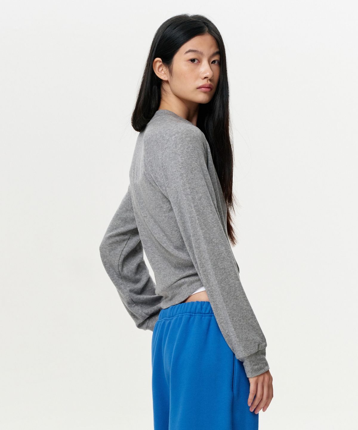 이알에이(ERA) WOMEN ERA RAGLAN JERSEY ZIP-UP - CLOUD