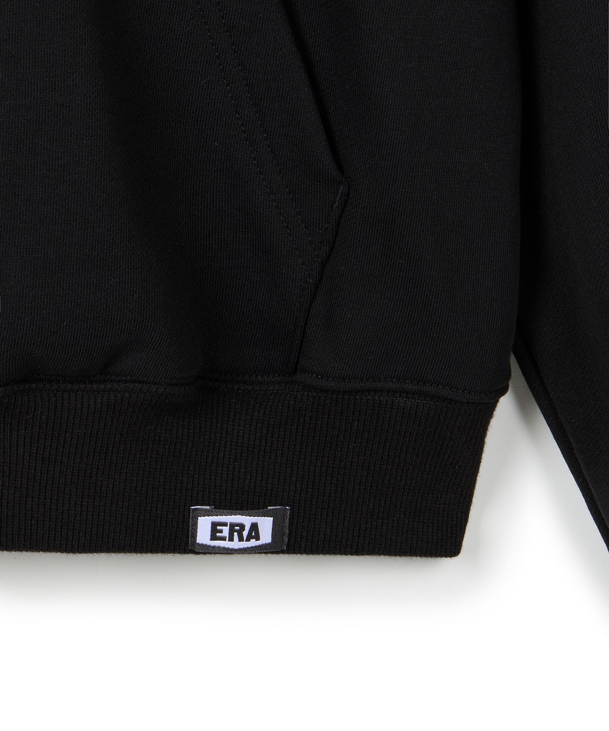 이알에이(ERA) UNISEX ERA COLOR LAYERED HOODIE - BLACK