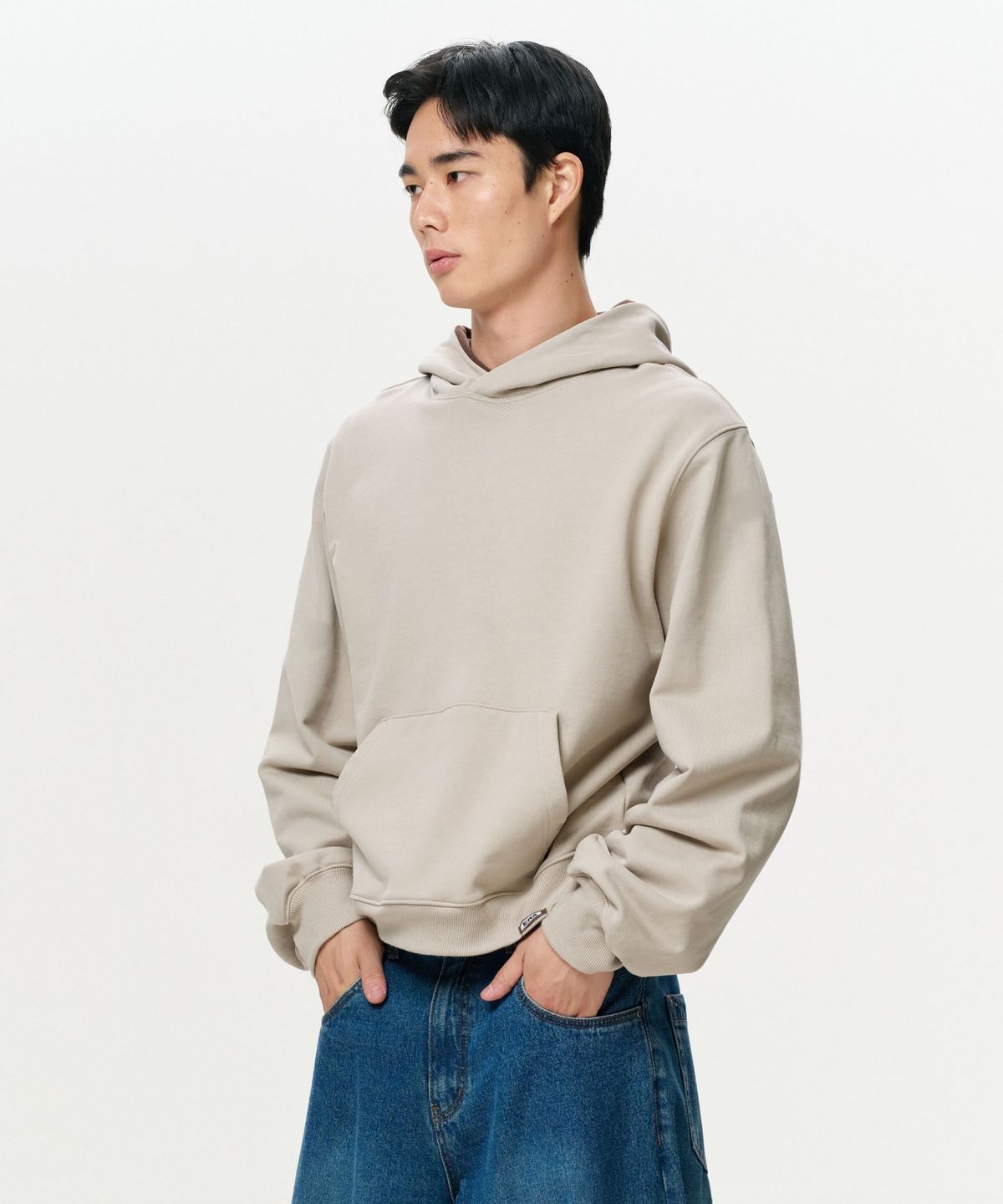 이알에이(ERA) UNISEX ERA COLOR LAYERED HOODIE - OATMEAL
