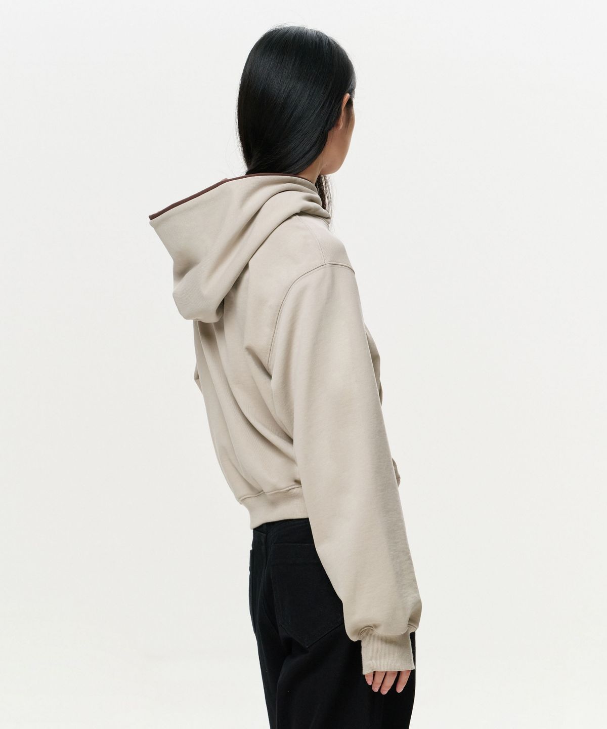 이알에이(ERA) UNISEX ERA COLOR LAYERED HOODIE - OATMEAL