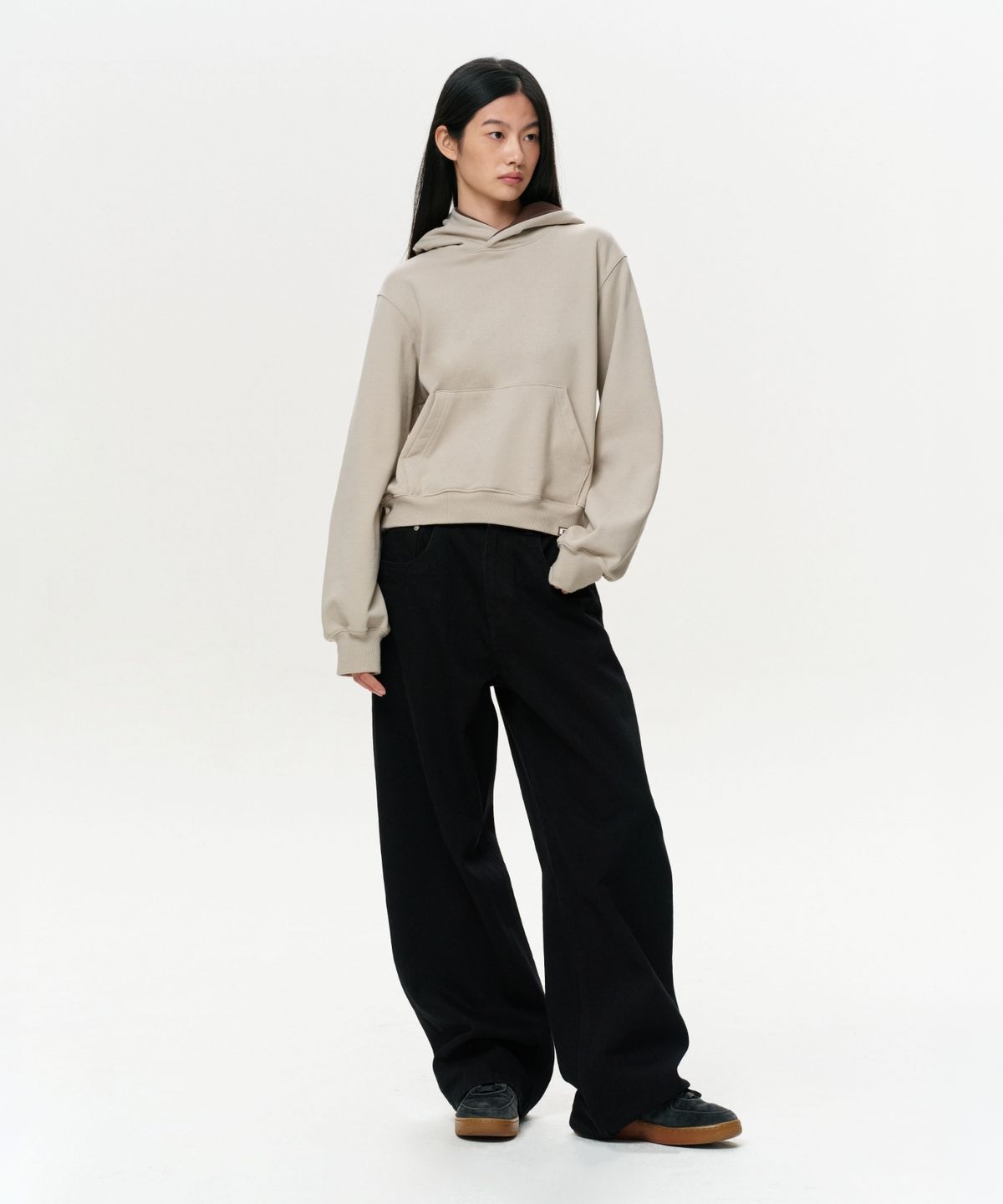 이알에이(ERA) UNISEX ERA COLOR LAYERED HOODIE - OATMEAL