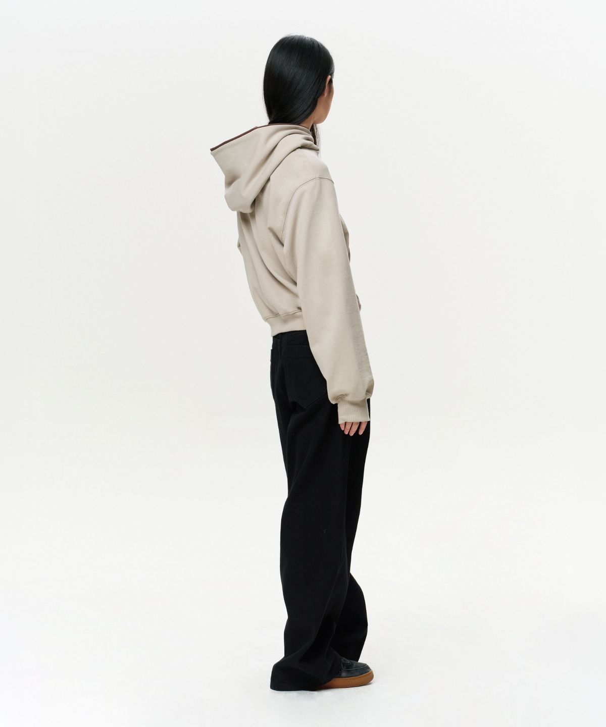 이알에이(ERA) UNISEX ERA COLOR LAYERED HOODIE - OATMEAL