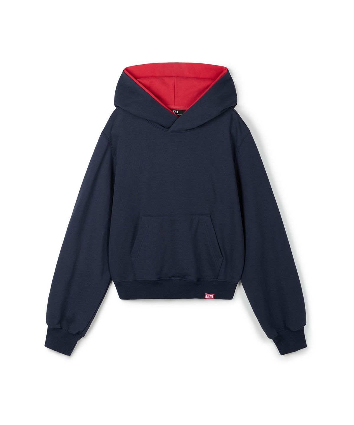 이알에이(ERA) UNISEX ERA COLOR LAYERED HOODIE - NAVY