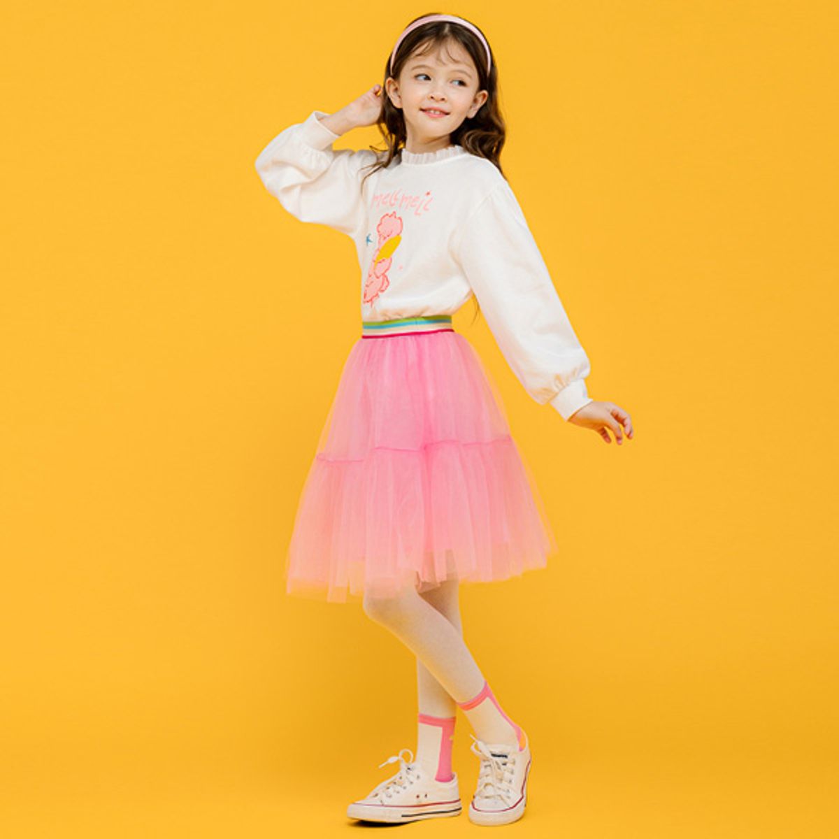 아이러브제이(I LOVE J) M.퓨린 망사 스커트 JVWSK41