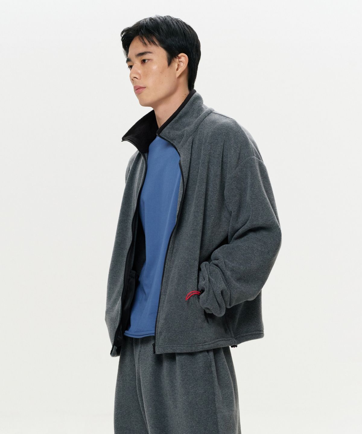 이알에이(ERA) UNISEX ERA POLAR FLEECE ZIP-UP - CLOUD
