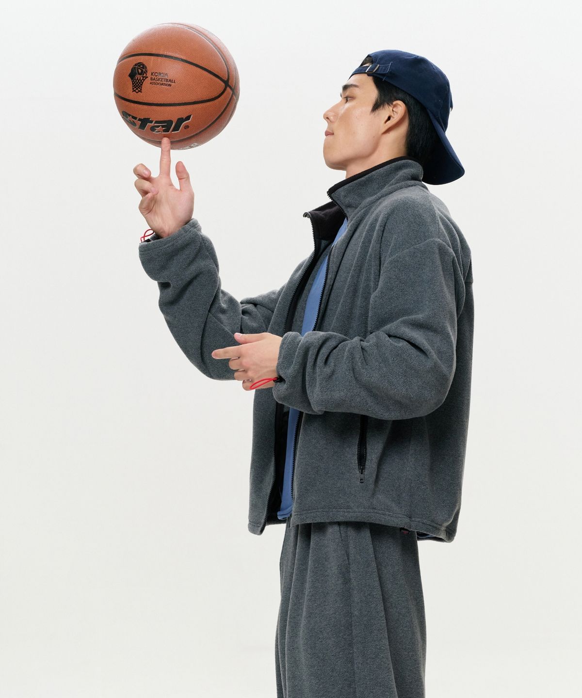 이알에이(ERA) UNISEX ERA POLAR FLEECE ZIP-UP - CLOUD