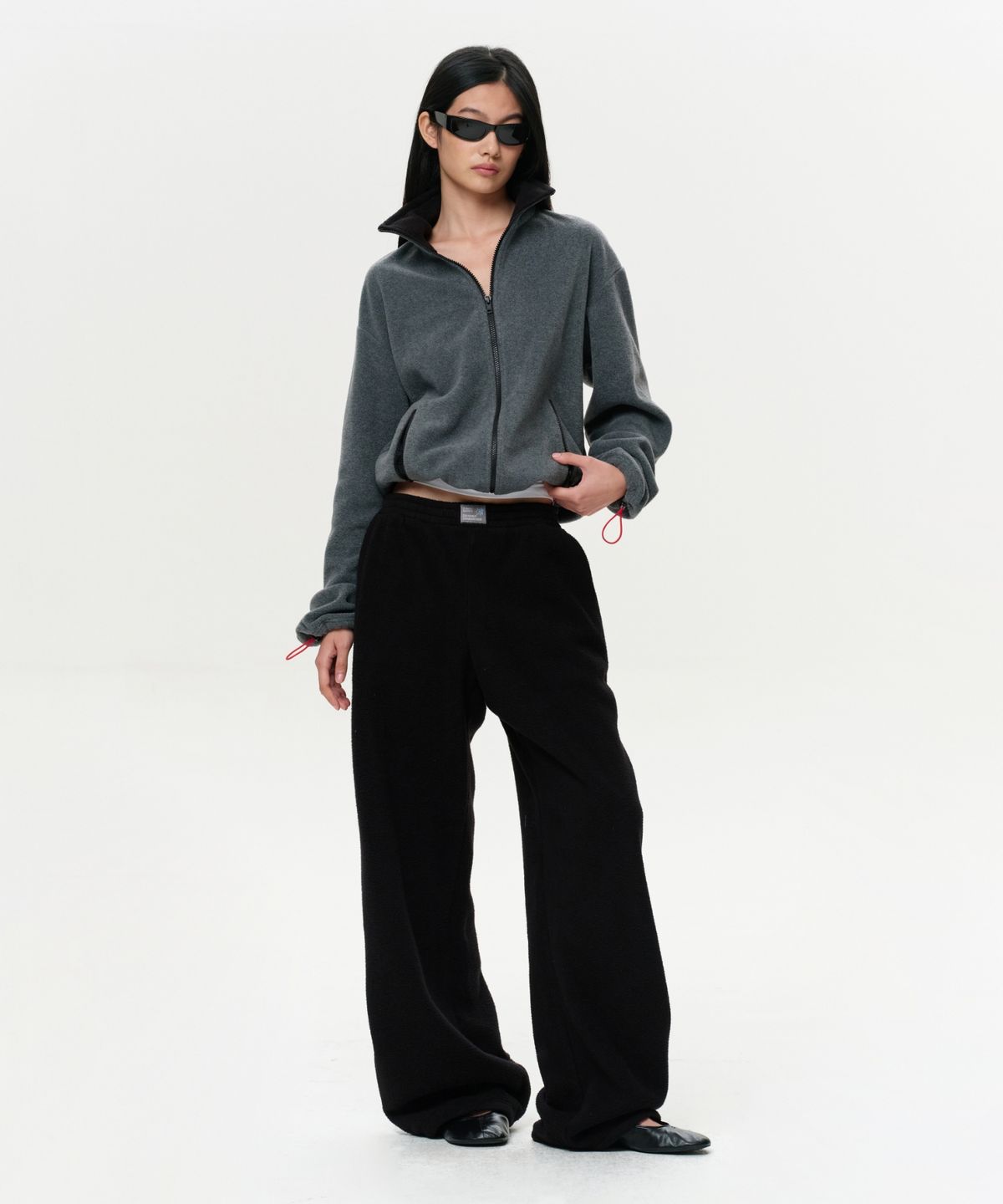 이알에이(ERA) UNISEX ERA POLAR FLEECE ZIP-UP - CLOUD