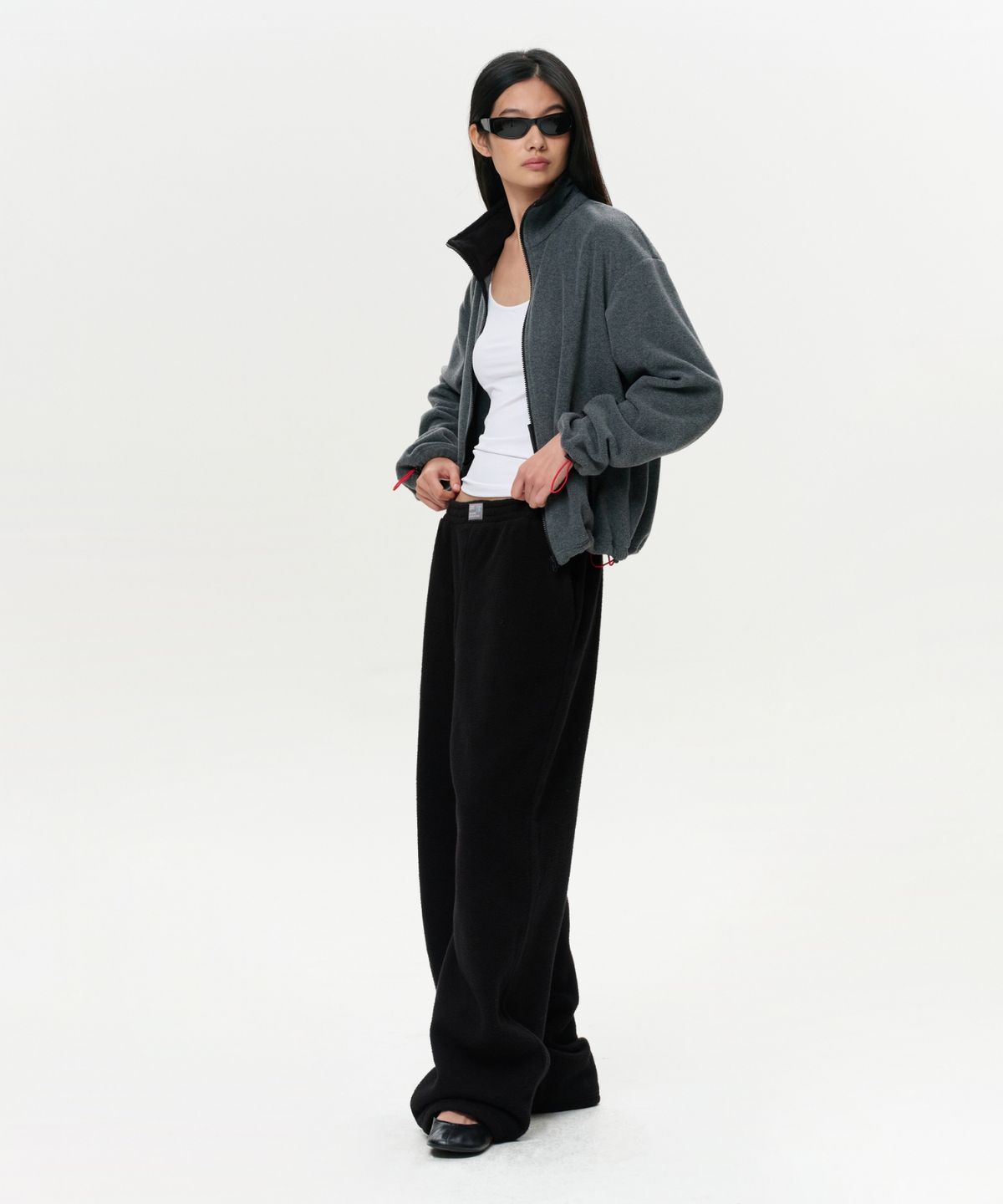 이알에이(ERA) UNISEX ERA POLAR FLEECE ZIP-UP - CLOUD