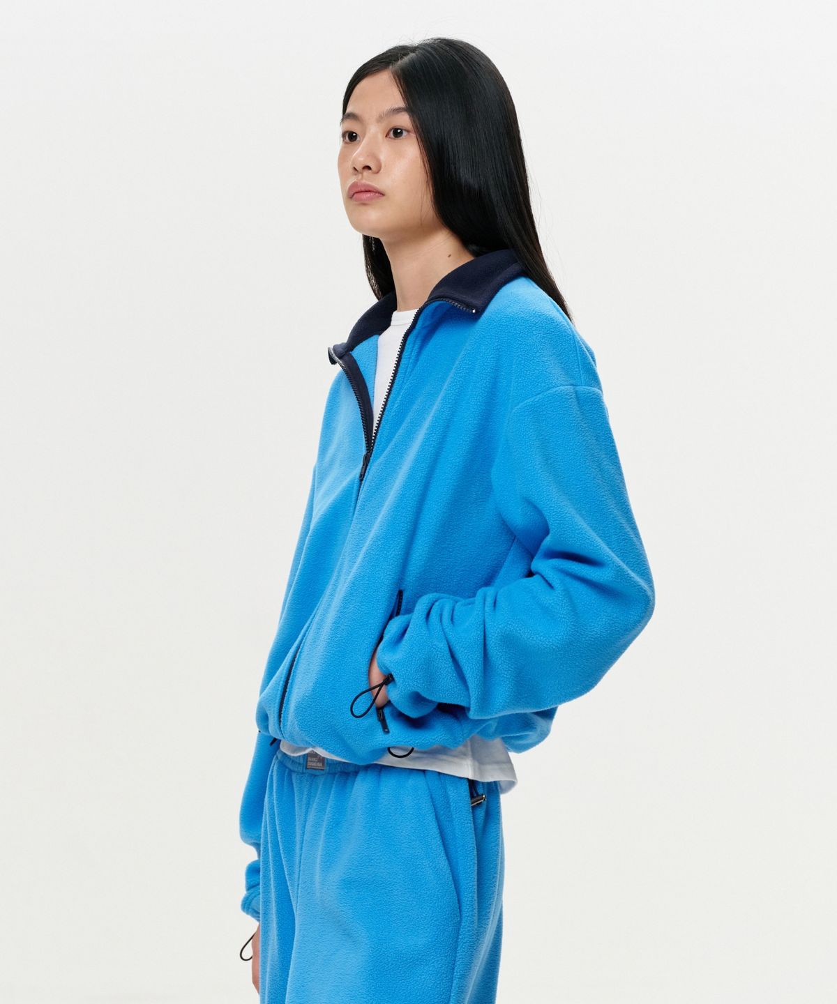 이알에이(ERA) UNISEX ERA POLAR FLEECE ZIP-UP - CAPRI BLUE