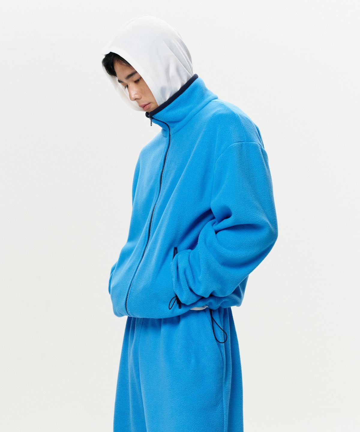 이알에이(ERA) UNISEX ERA POLAR FLEECE ZIP-UP - CAPRI BLUE