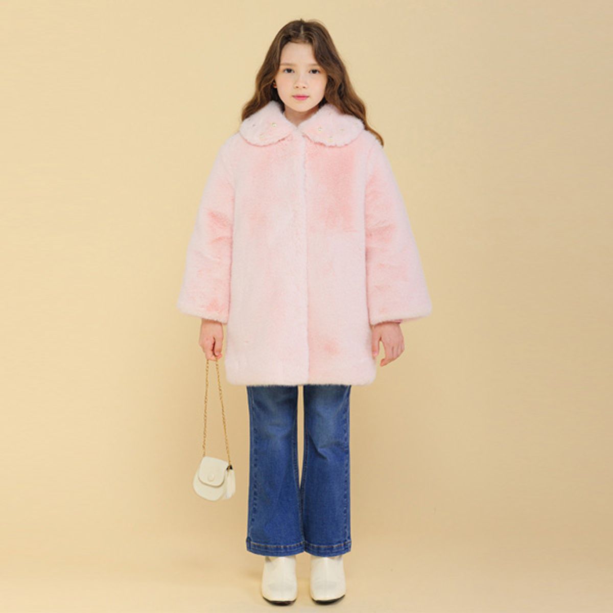 아이러브제이(I LOVE J) N.칼린 진주 퍼 코트 JVWOU61
