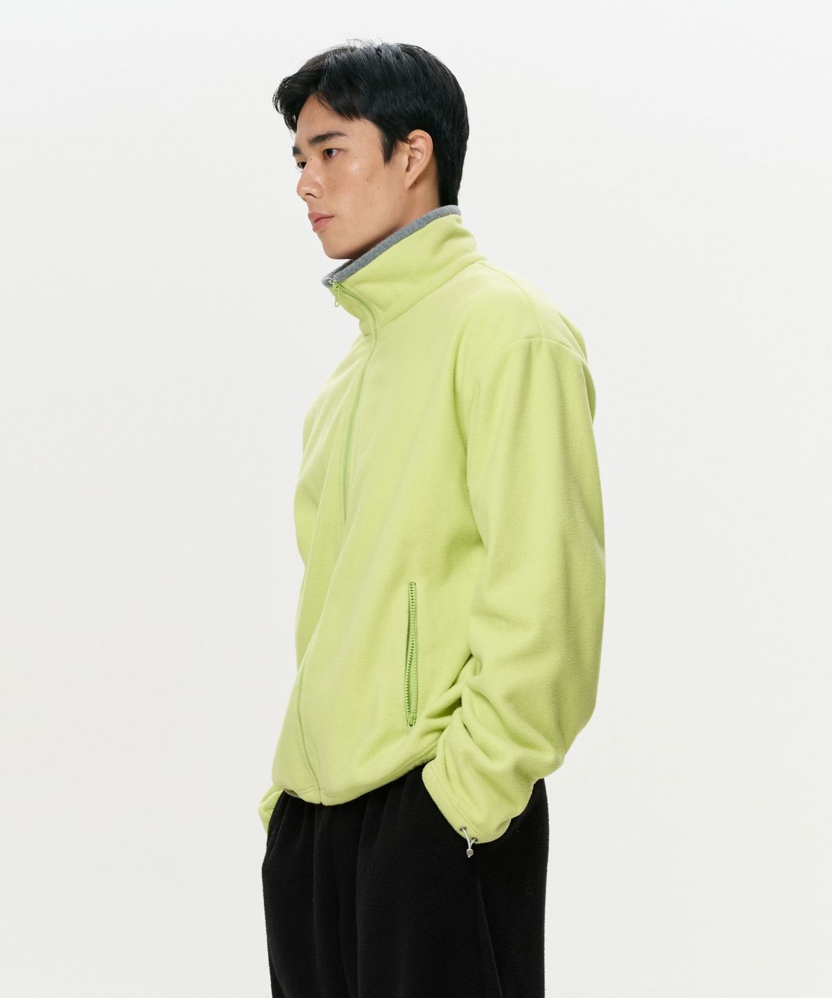 이알에이(ERA) UNISEX ERA POLAR FLEECE ZIP-UP - CITRON