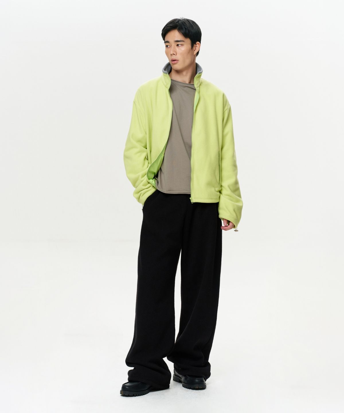 이알에이(ERA) UNISEX ERA POLAR FLEECE ZIP-UP - CITRON