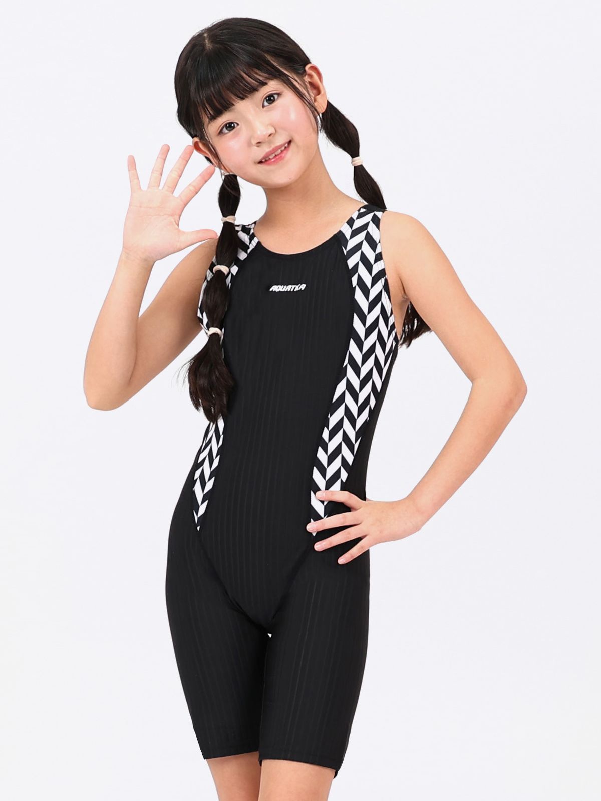 아쿠아티카(AQUATICA) 아동 실내수영복 AQAJN103 5부수영복 일반용수경세트