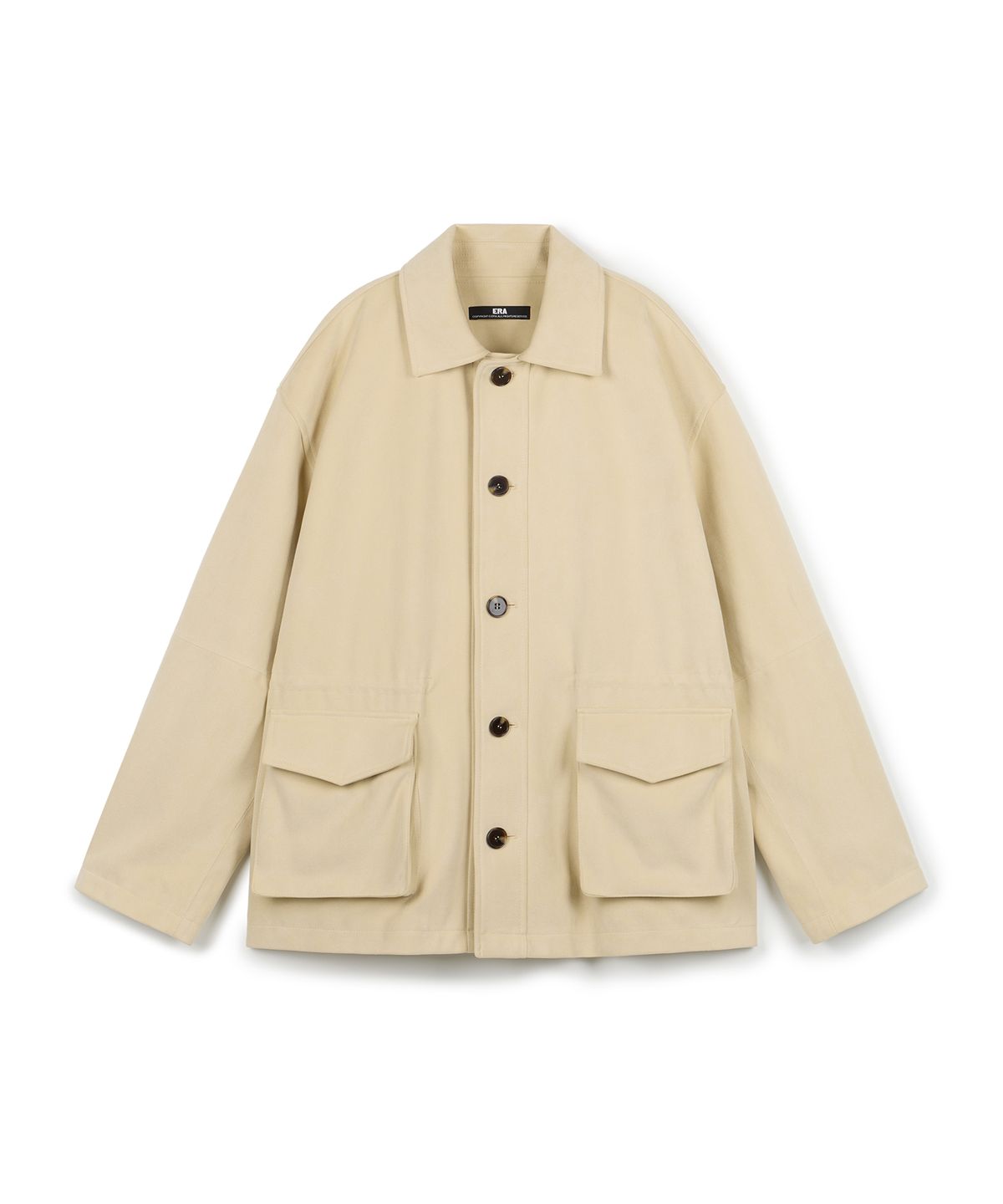 이알에이(ERA) UNISEX ERA FAUX SUEDE SAFARI JACKET - CREAM