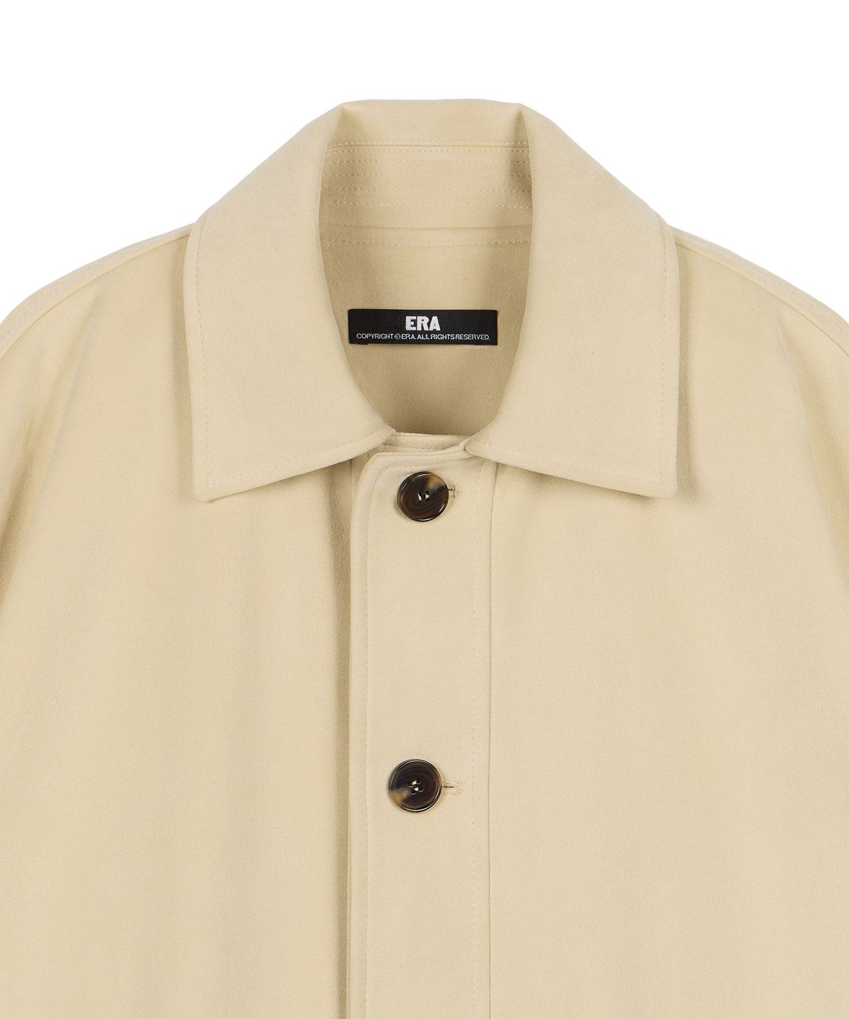 이알에이(ERA) UNISEX ERA FAUX SUEDE SAFARI JACKET - CREAM