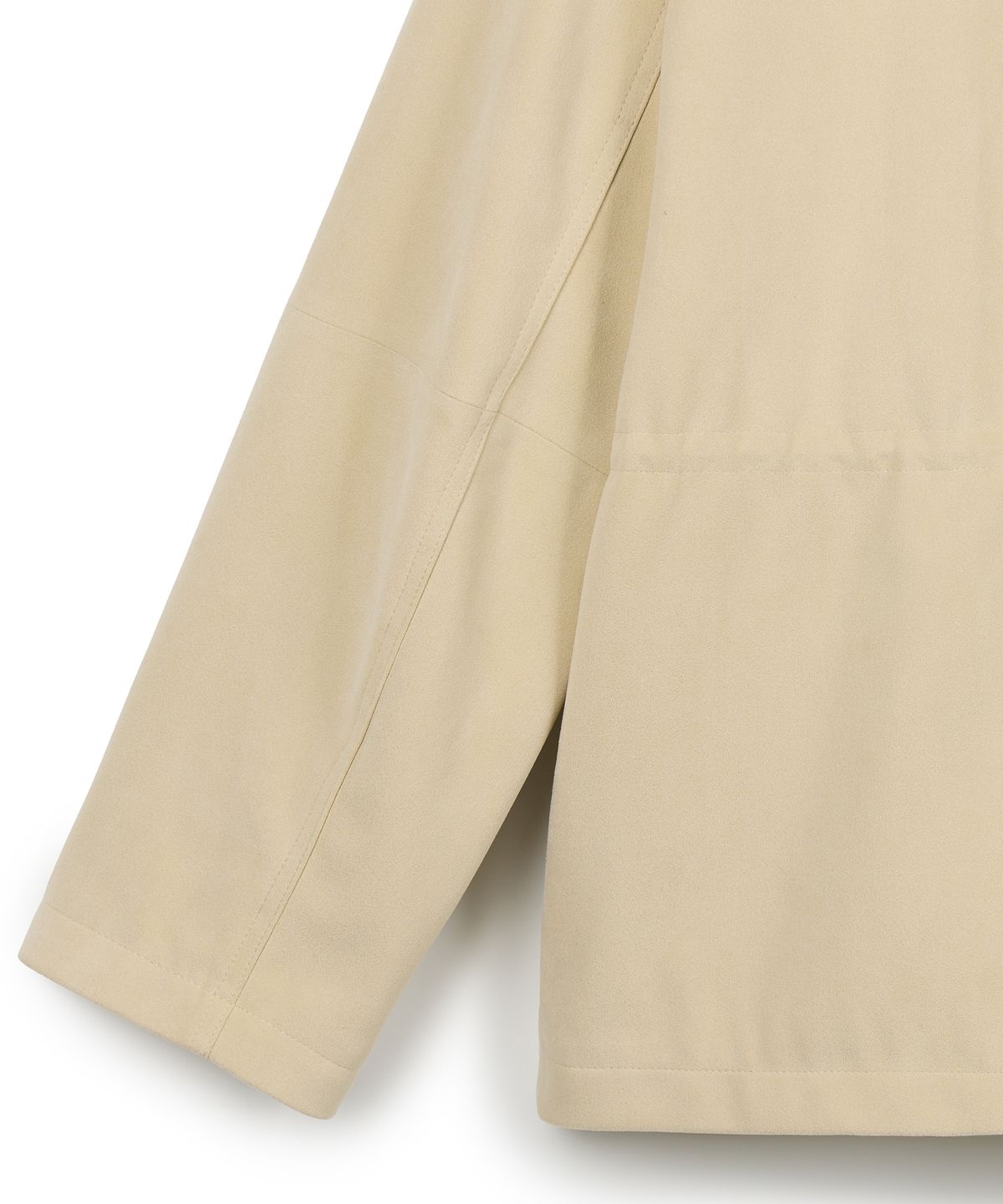 이알에이(ERA) UNISEX ERA FAUX SUEDE SAFARI JACKET - CREAM