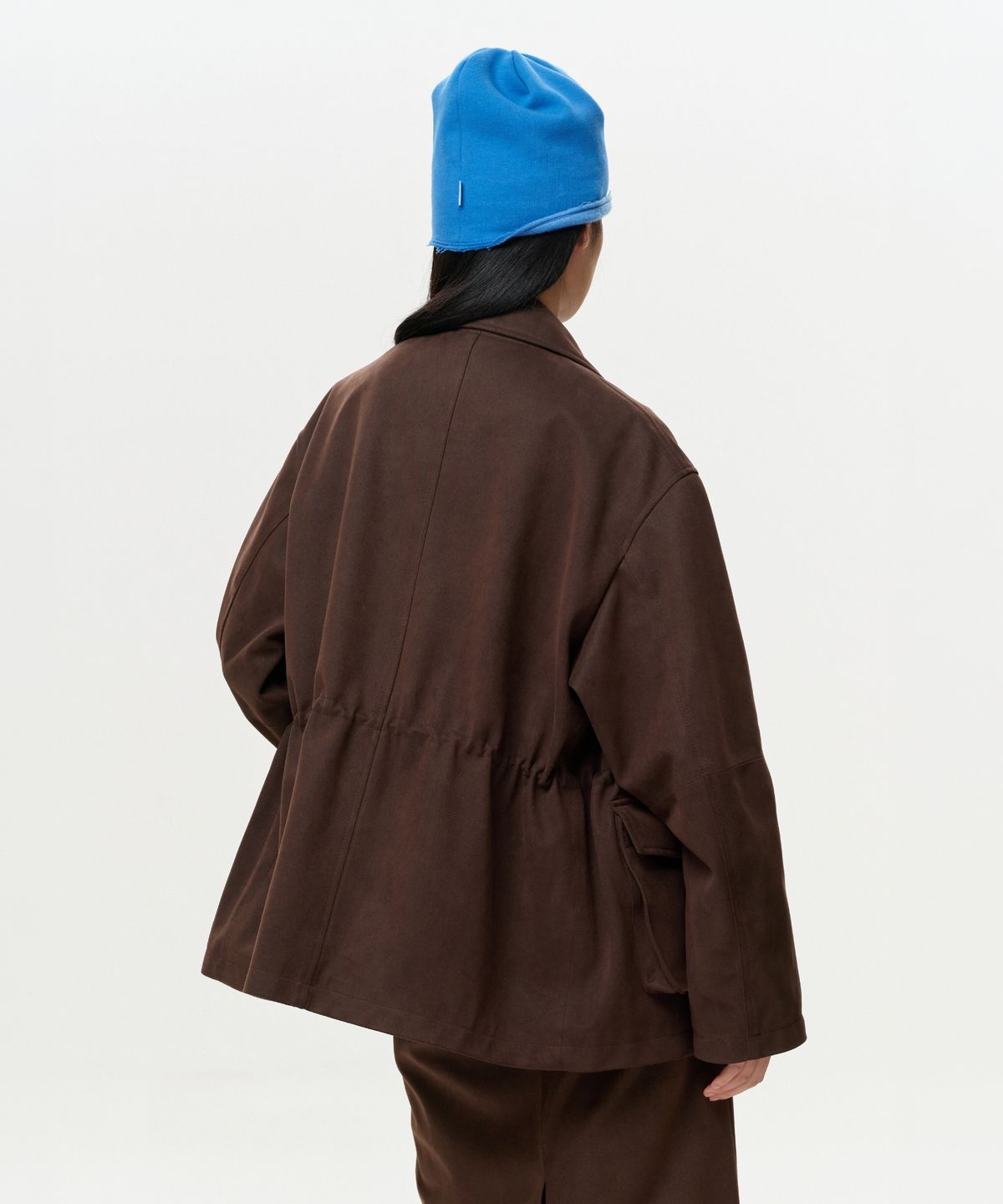 이알에이(ERA) UNISEX ERA FAUX SUEDE SAFARI JACKET - BROWN