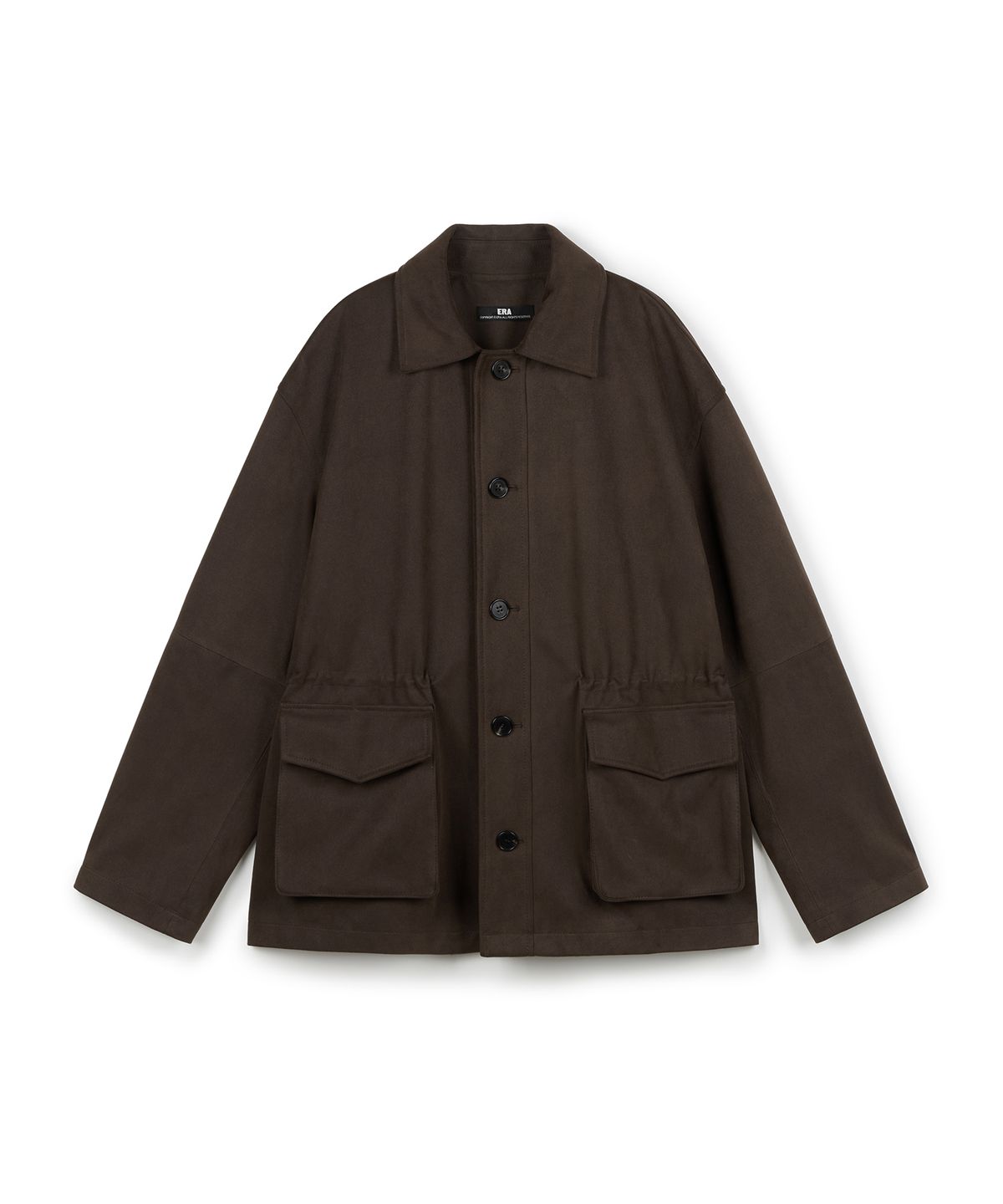 이알에이(ERA) UNISEX ERA FAUX SUEDE SAFARI JACKET - BROWN