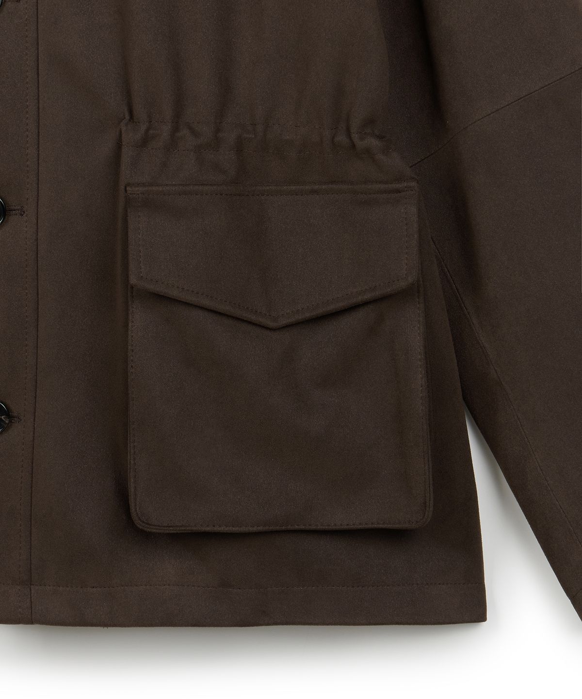 이알에이(ERA) UNISEX ERA FAUX SUEDE SAFARI JACKET - BROWN