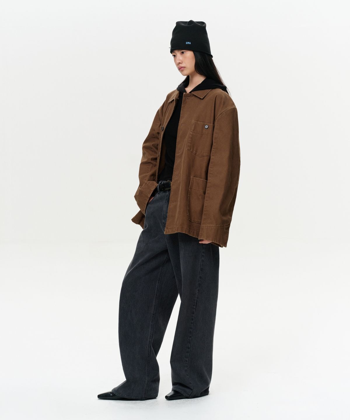이알에이(ERA) UNISEX ERA WASHED WORK JACKET - VINTAGE BROWN