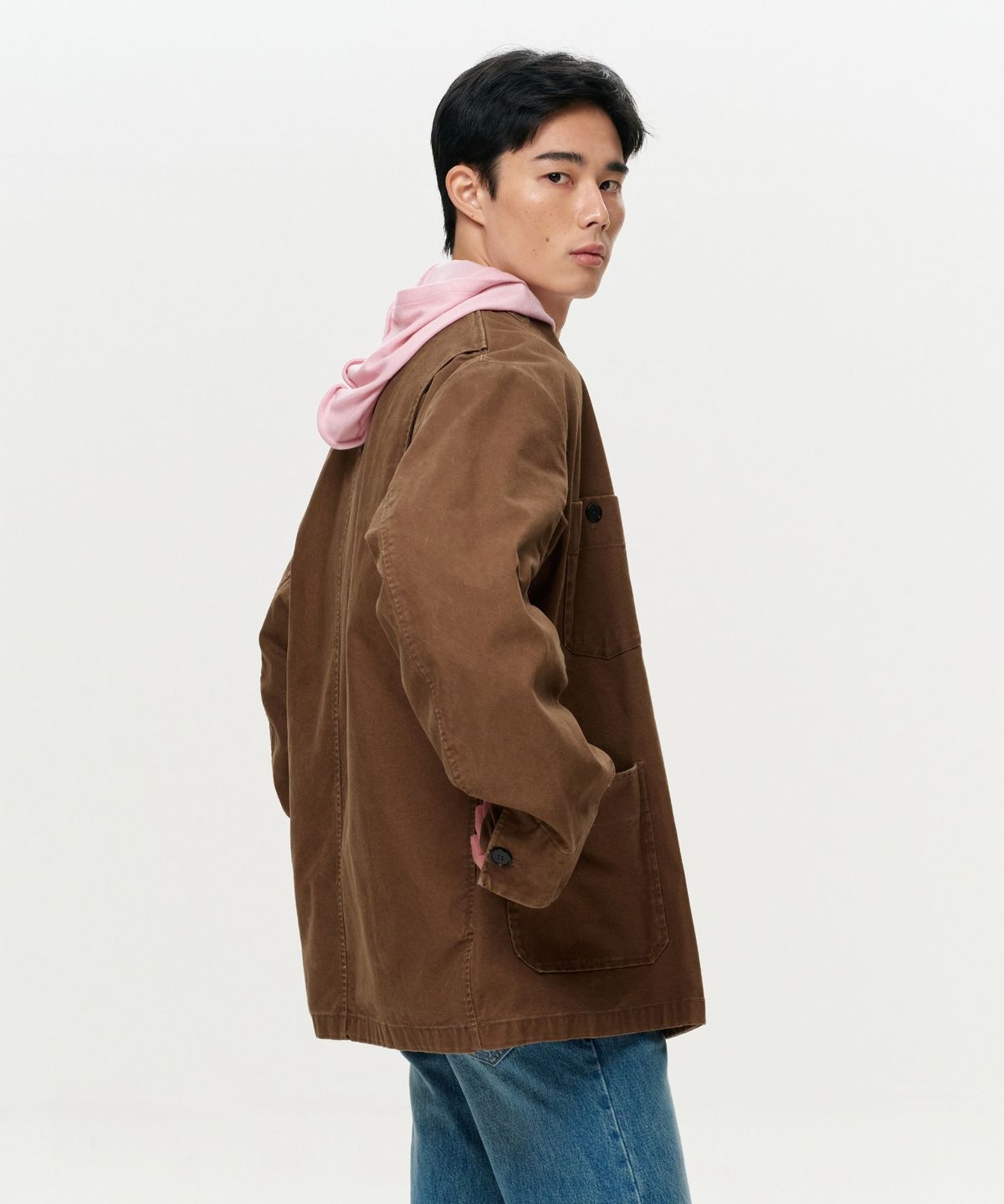이알에이(ERA) UNISEX ERA WASHED WORK JACKET - VINTAGE BROWN
