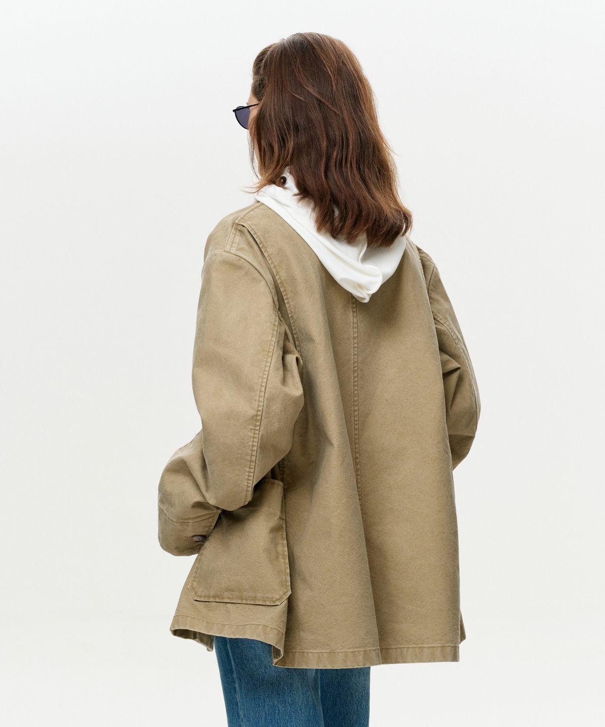이알에이(ERA) UNISEX ERA WASHED WORK JACKET - VINTAGE BEIGE