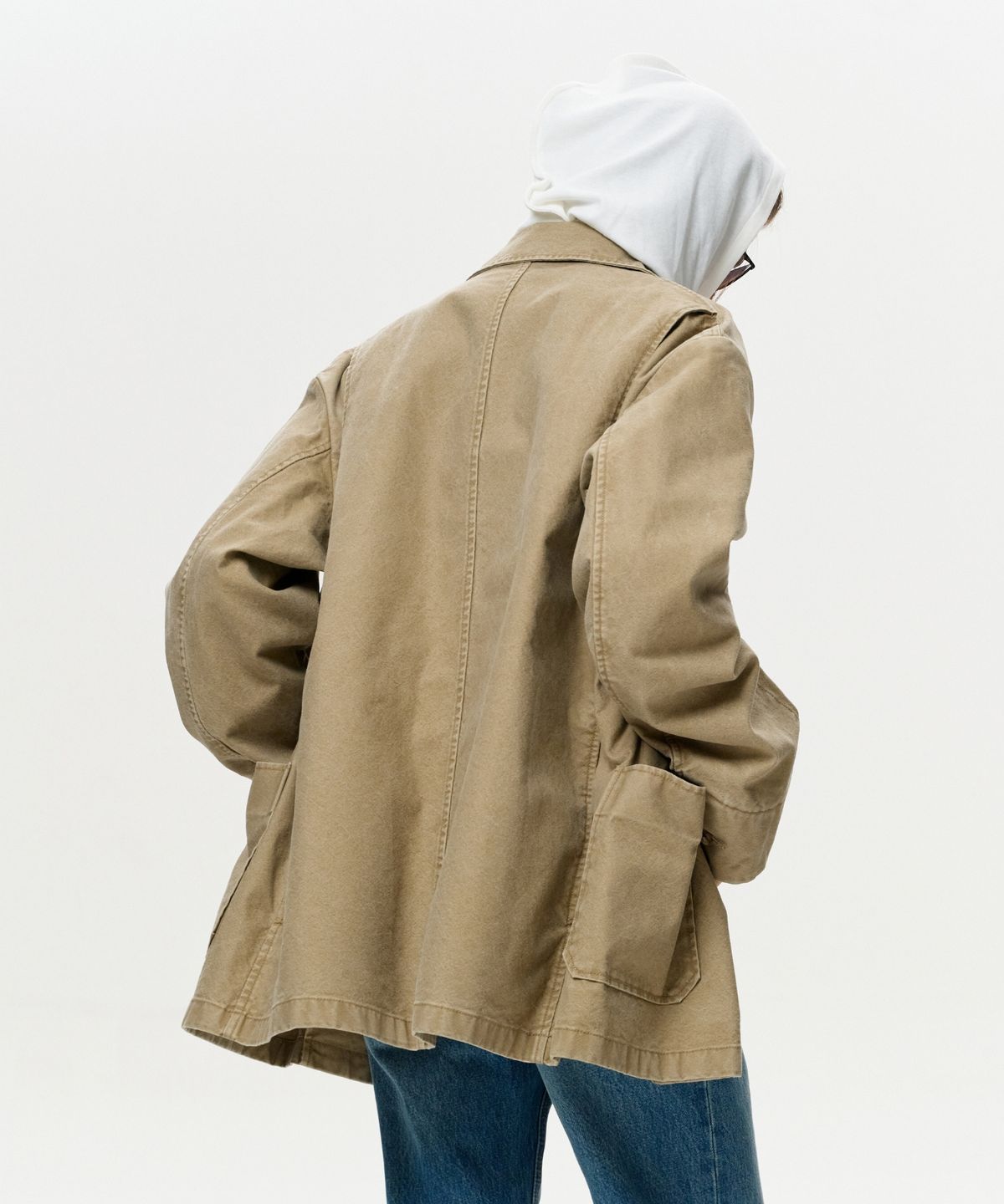 이알에이(ERA) UNISEX ERA WASHED WORK JACKET - VINTAGE BEIGE