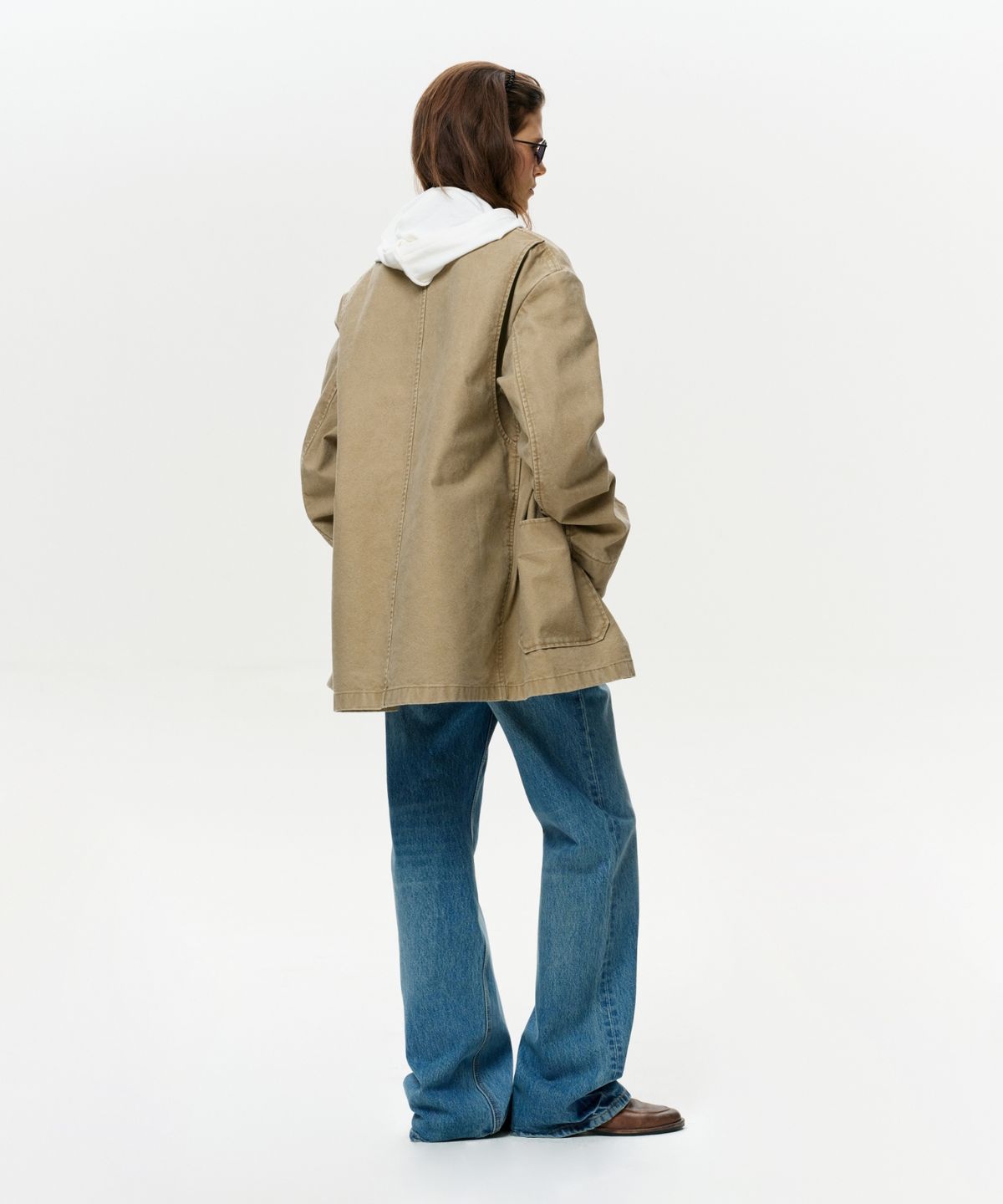 이알에이(ERA) UNISEX ERA WASHED WORK JACKET - VINTAGE BEIGE