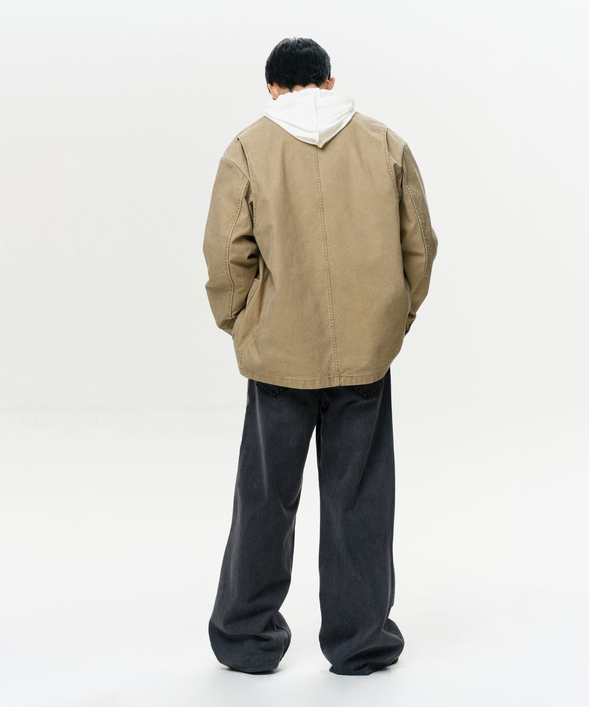 이알에이(ERA) UNISEX ERA WASHED WORK JACKET - VINTAGE BEIGE