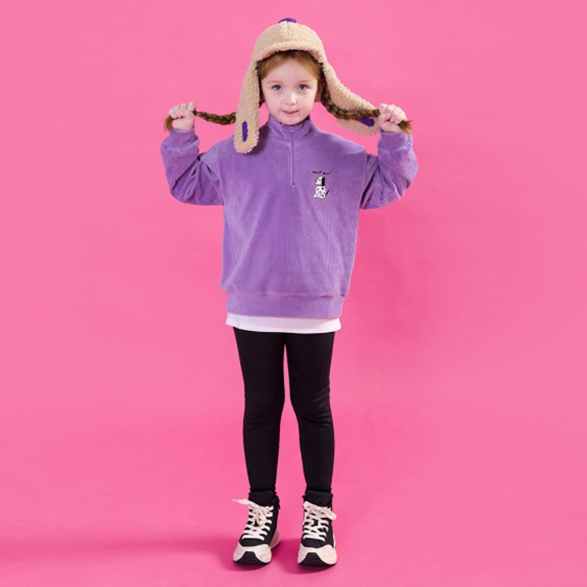 아이러브제이(I LOVE J) 얼룩댕댕 반집업 티셔츠 JWWTO17