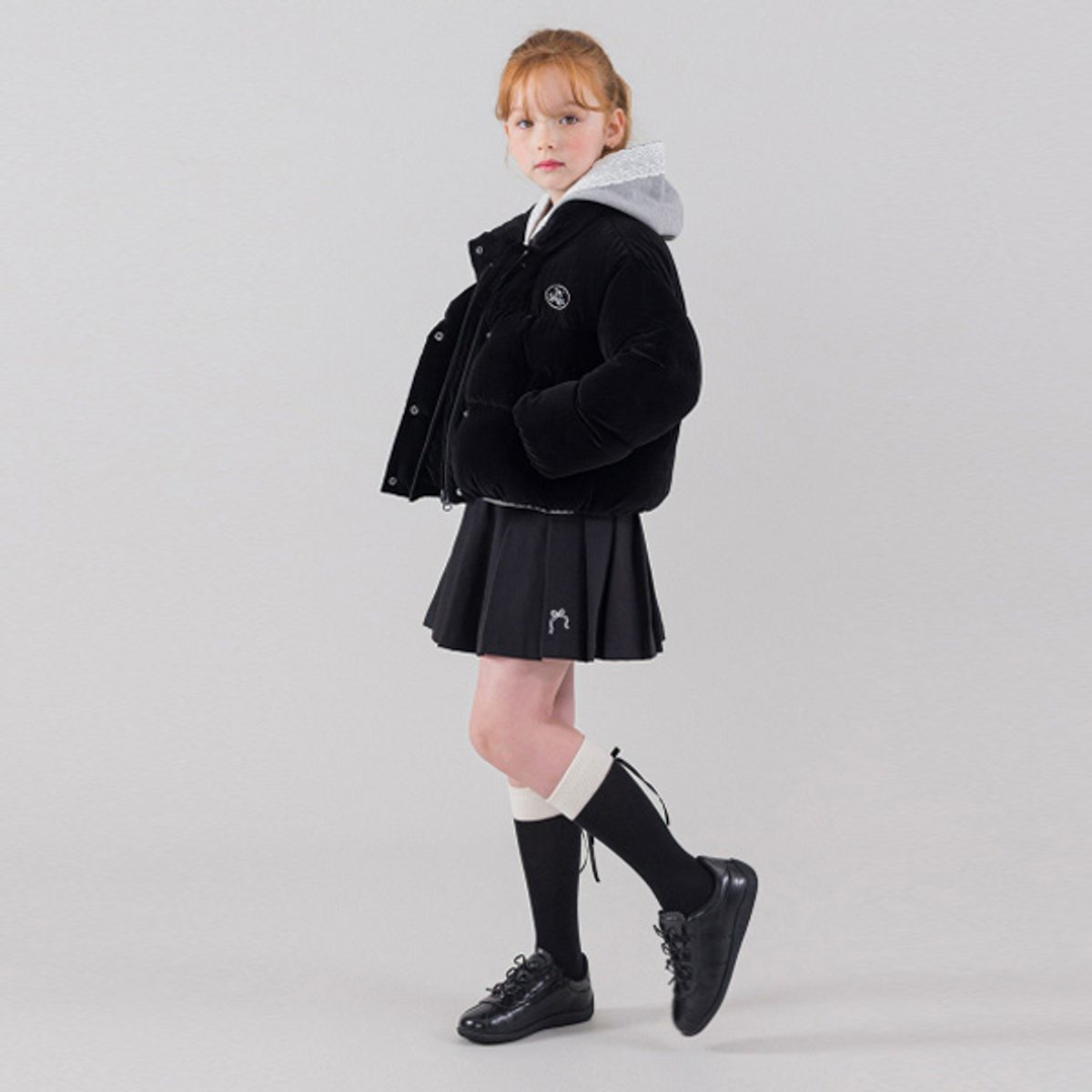 아이러브제이(I LOVE J) 프라토 벨벳 솔라볼 패딩 JXWOU08