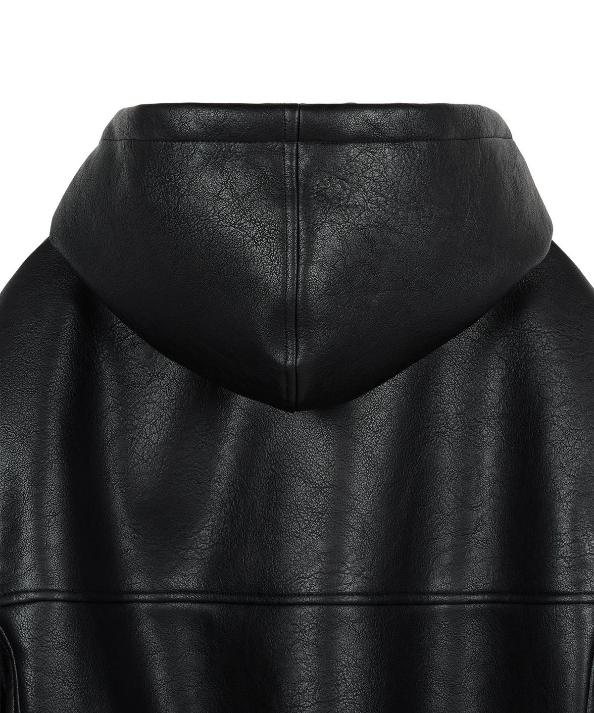 이알에이(ERA) UNISEX ERA FAUX SHEARLING HOODED JACKET - BLACK